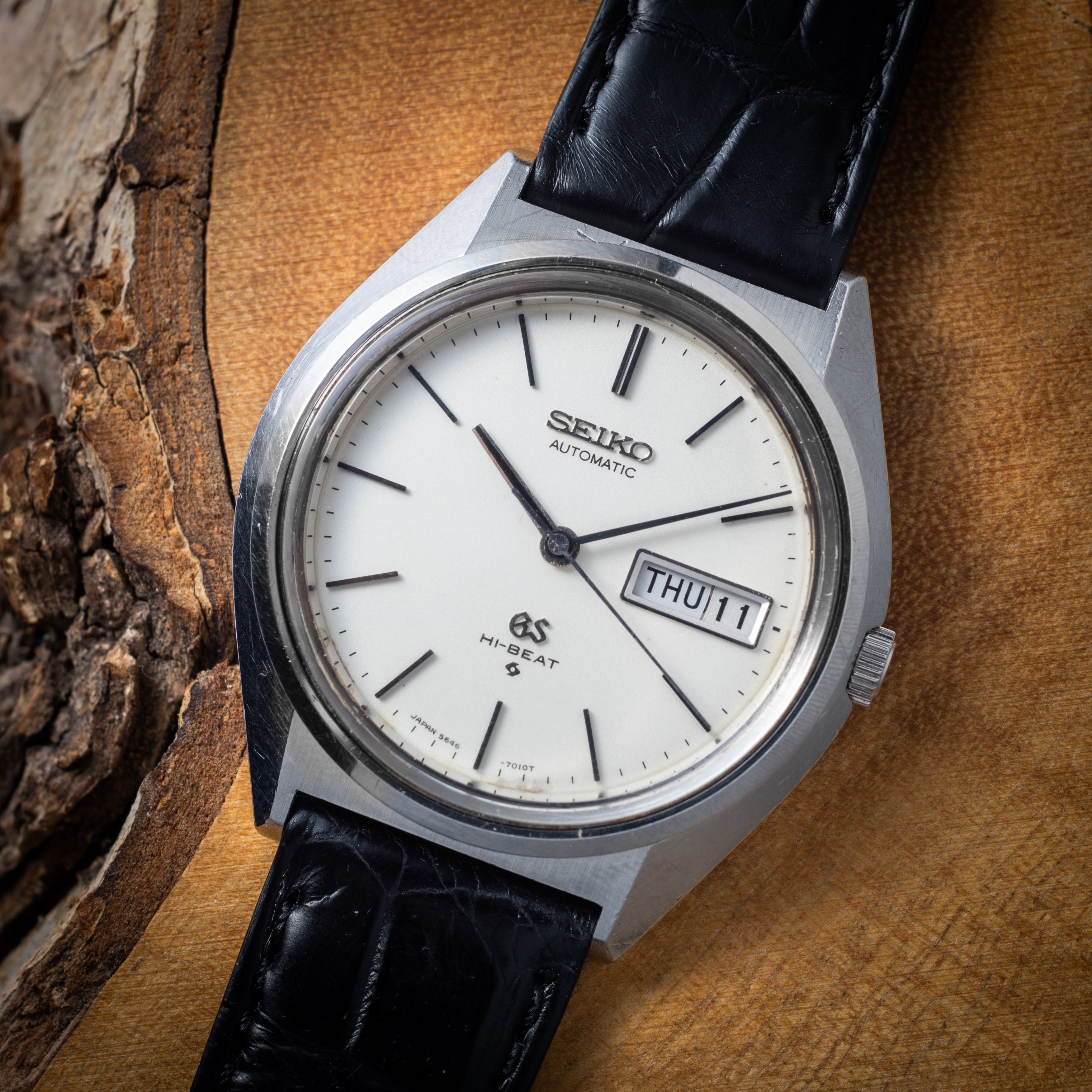 1973年式？　グランドセイコー　5646-7010　自動巻腕時計　難アリ品素敵な時計ですね流石GS