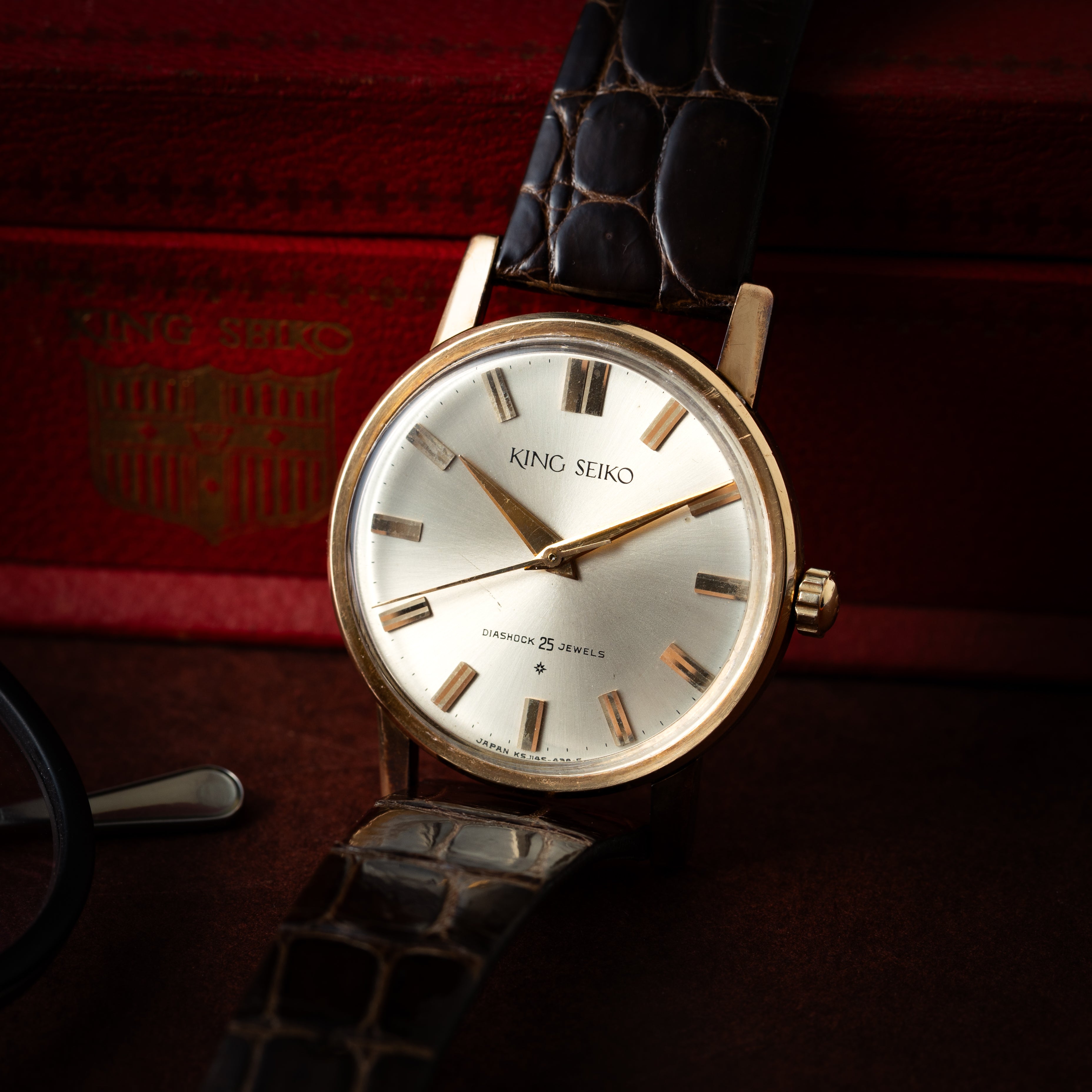 キングセイコーファーストモデル 1962年製 SD文字盤 Ref.J14102E KS 尾錠、箱、検査証明書付き