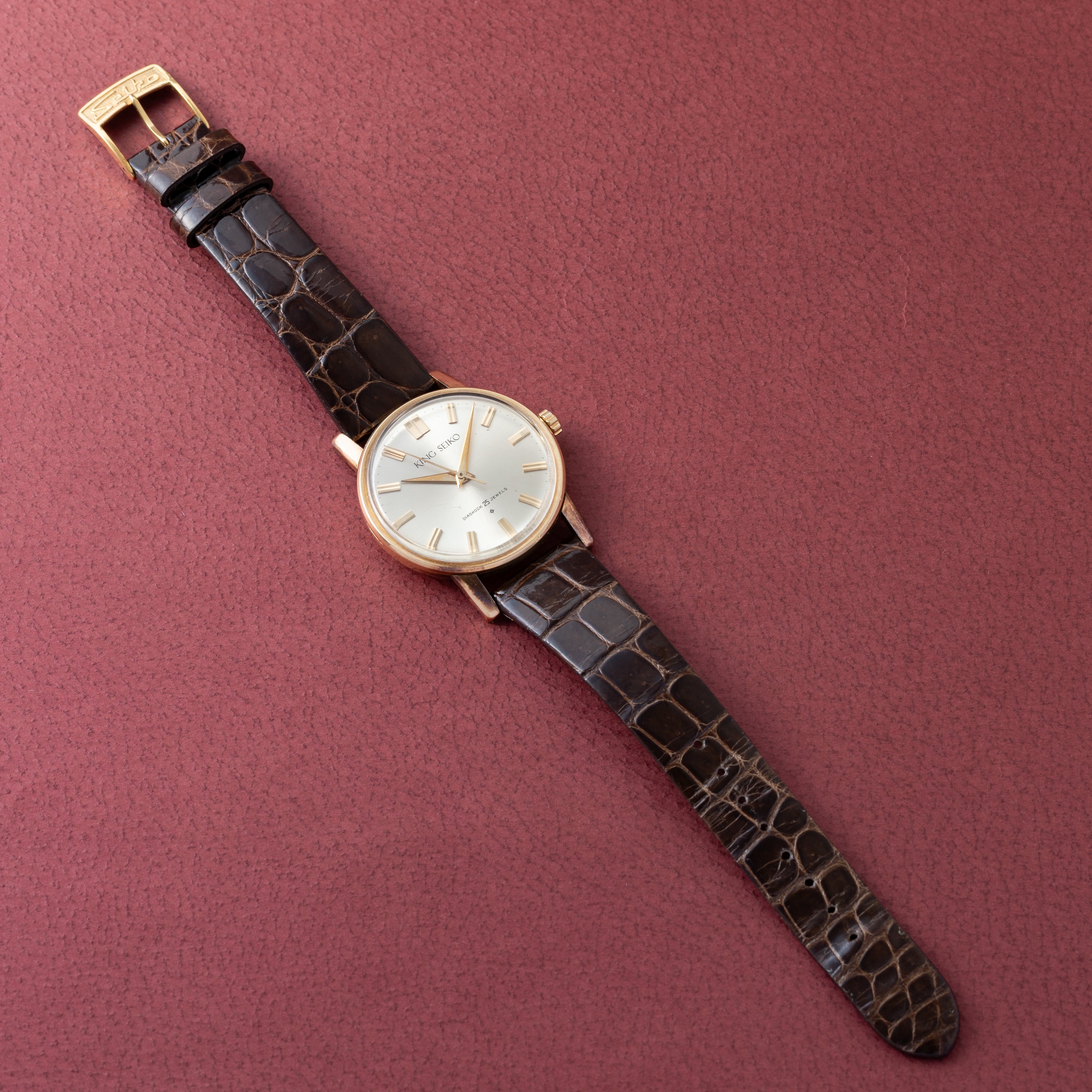 キングセイコーファーストモデル 1962年製 SD文字盤 Ref.J14102E KS 尾錠、箱、検査証明書付き