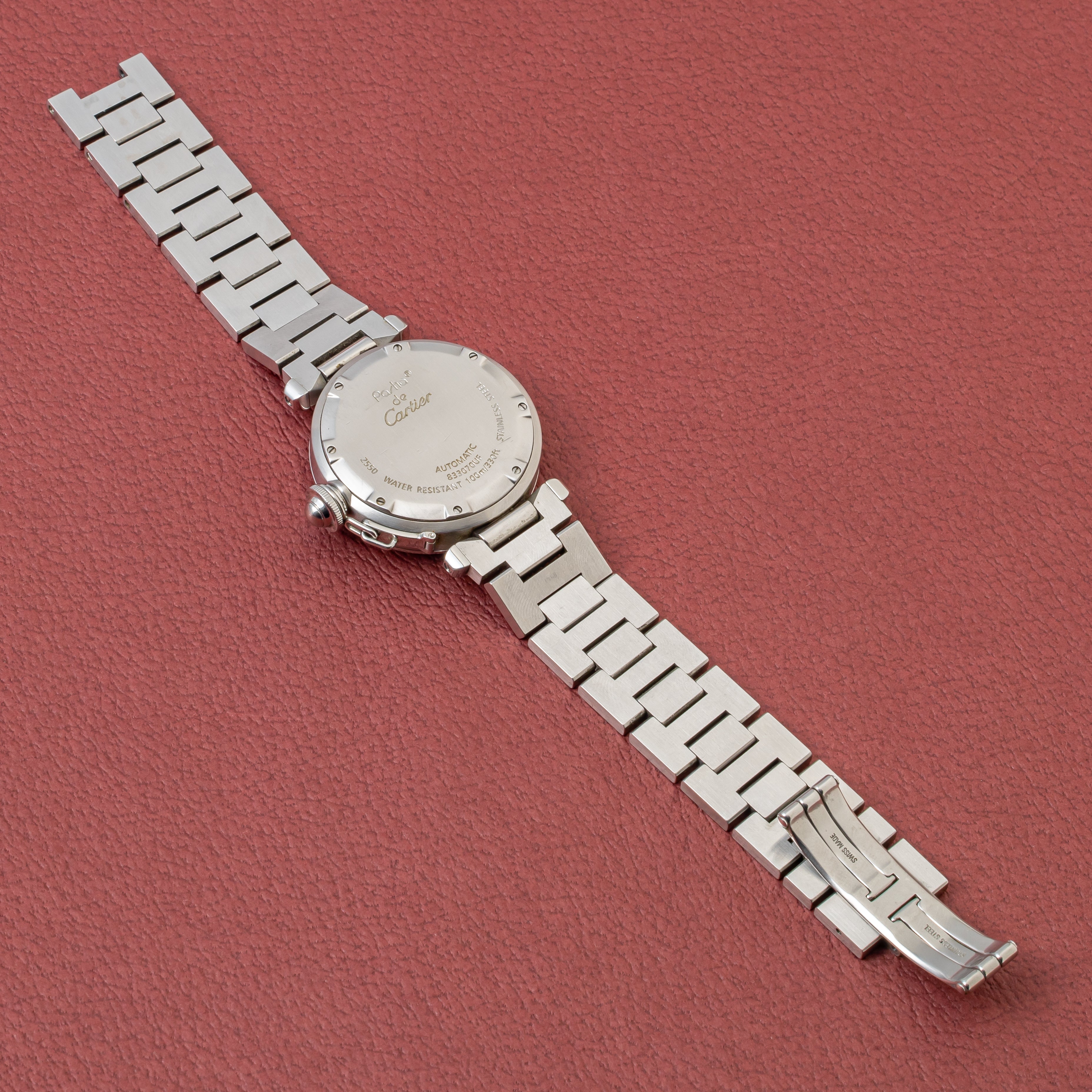 カルティエ パシャC メリディアン 2000年代製 GMTビッグデイト ブラックダイヤル