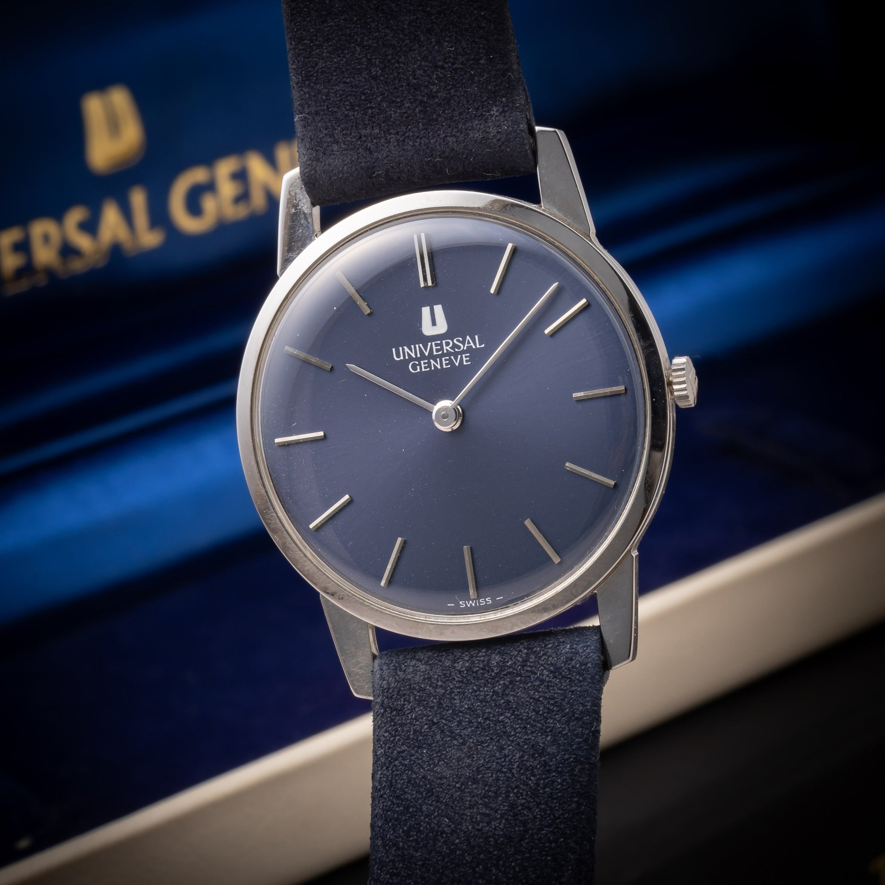 ユニバーサルジュネーブ ラウンドケース 未使用品 1970年代 箱,タグ付き