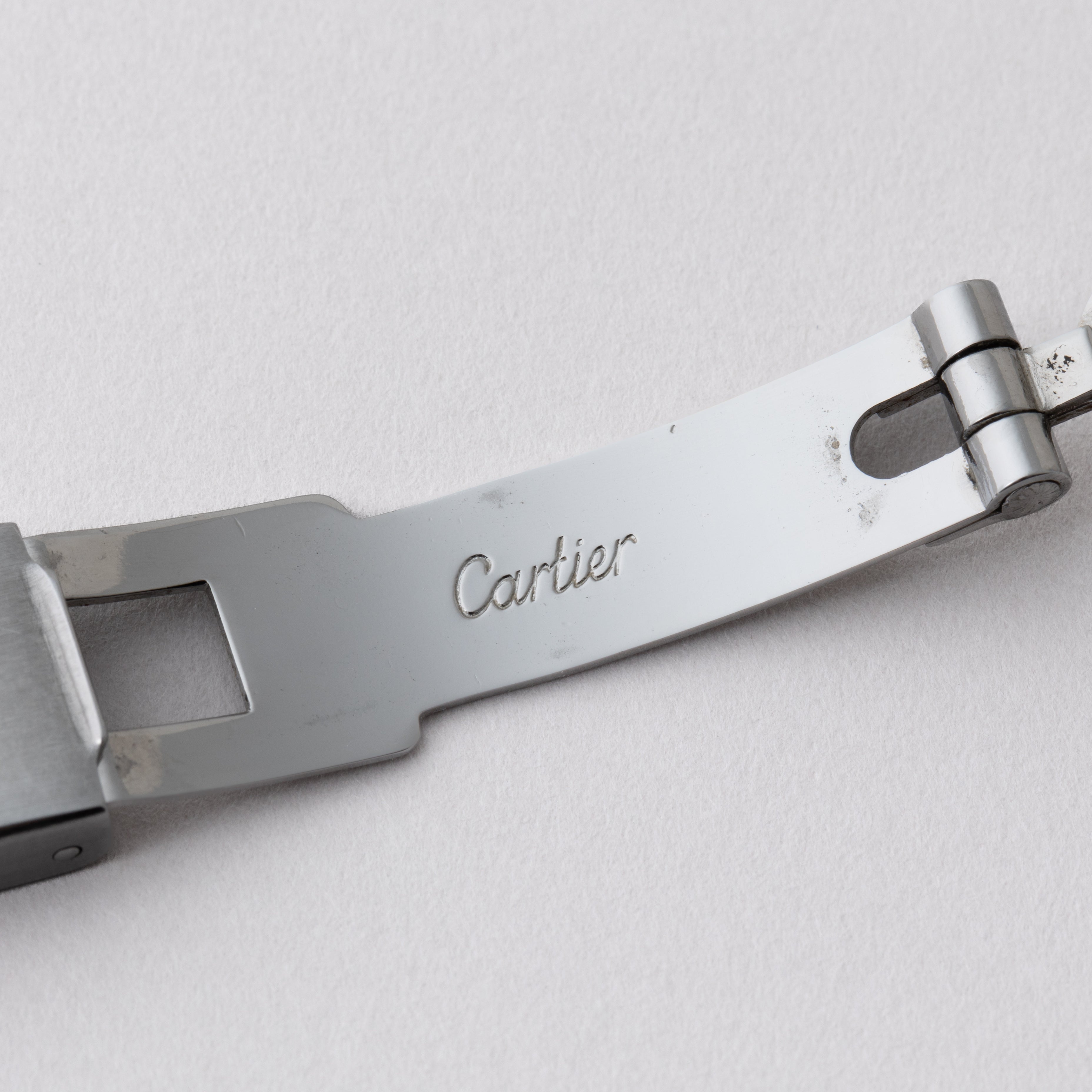 カルティエ サントス コンビ SMサイズ 1980年代 箱、ギャラ、クリーナーセット付き