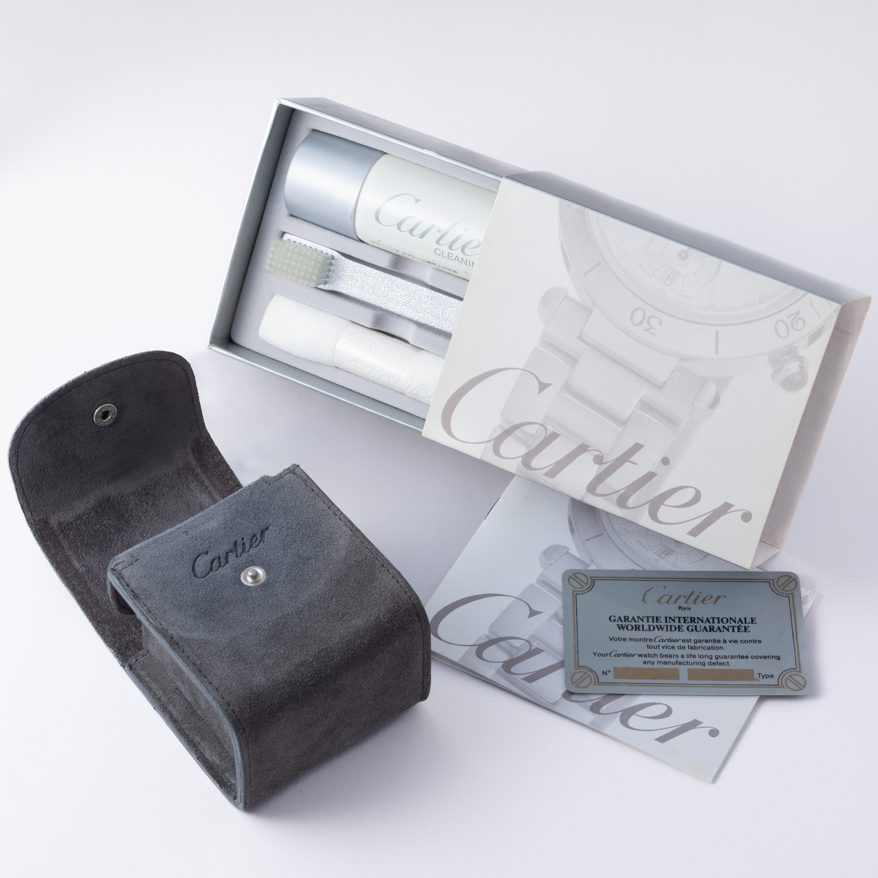 カルティエ サントス コンビ SMサイズ 1980年代 箱、ギャラ、クリーナーセット付き