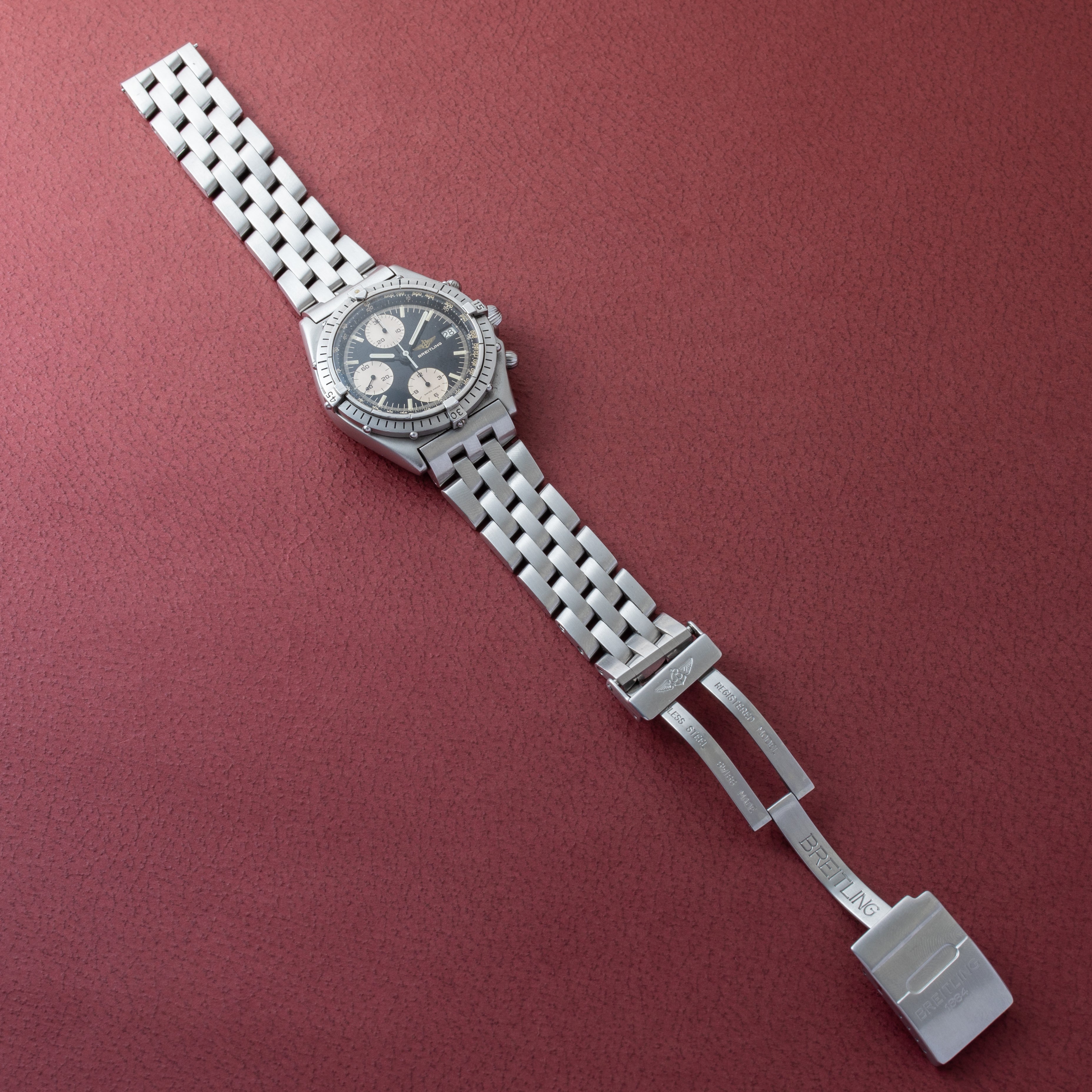 ブライトリング クロノマット 1990年代製 ブラックダイヤル Ref.81950A 純正ブレス