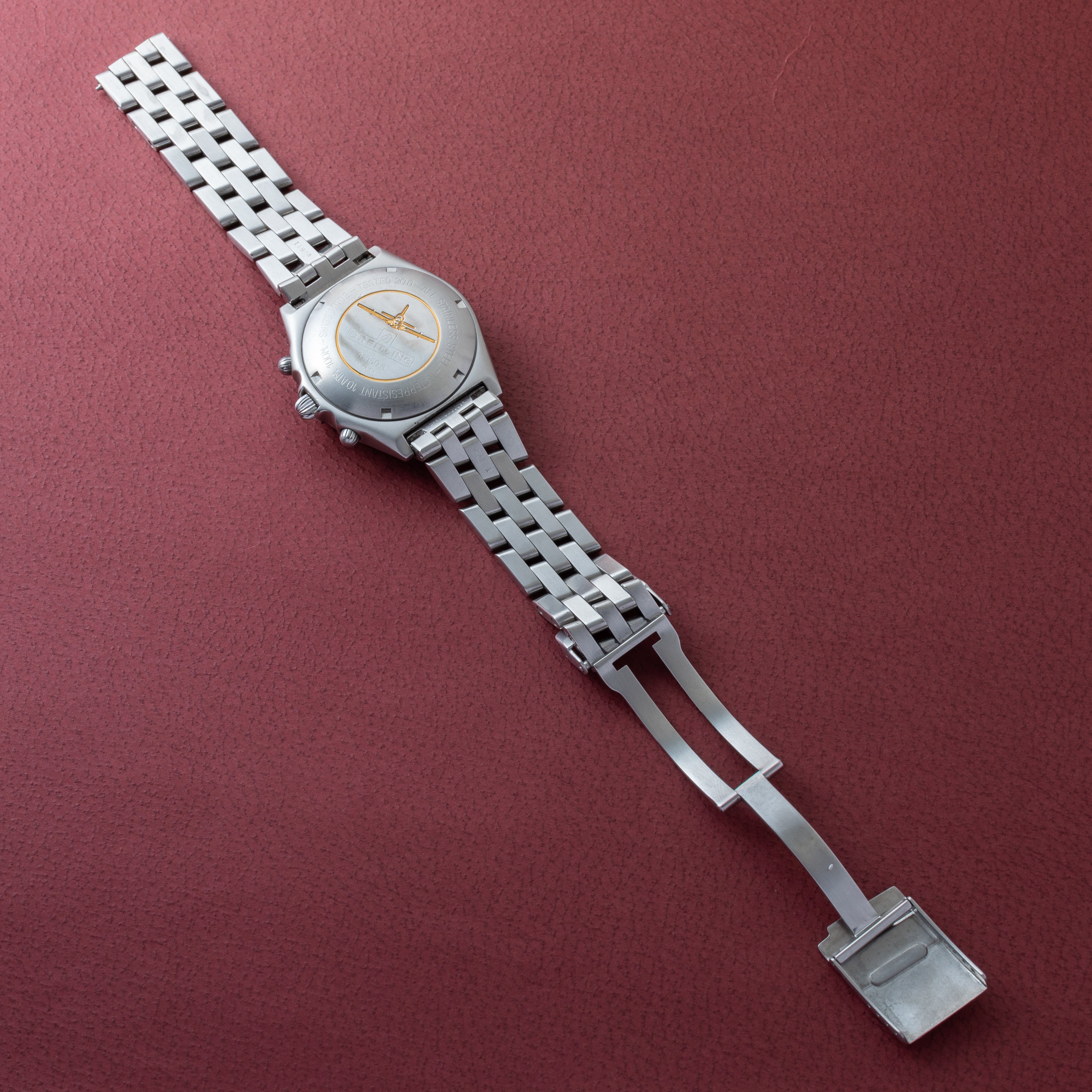 ブライトリング クロノマット 1990年代製 ブラックダイヤル Ref.81950A 純正ブレス