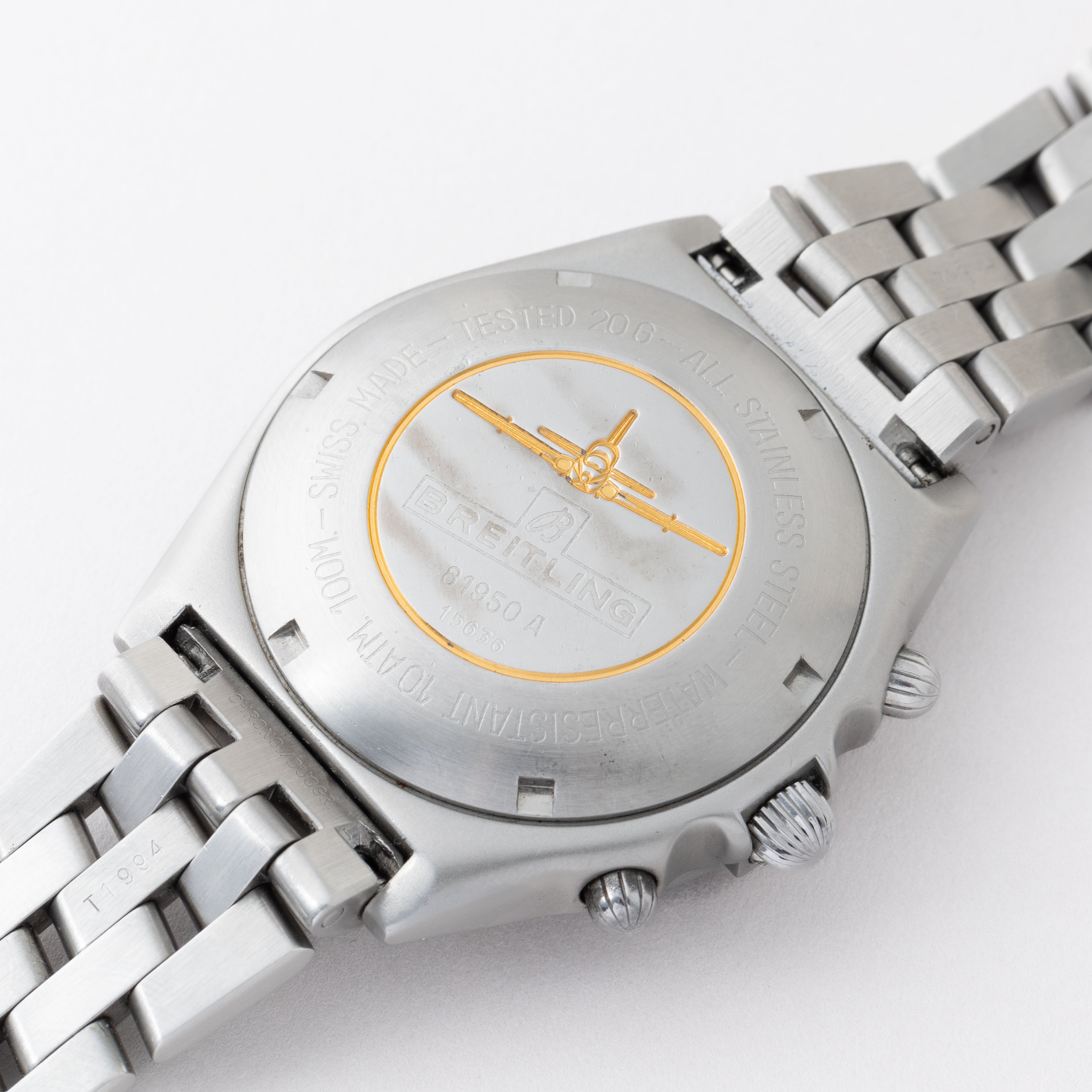 ブライトリング クロノマット 1990年代製 ブラックダイヤル Ref.81950A 純正ブレス