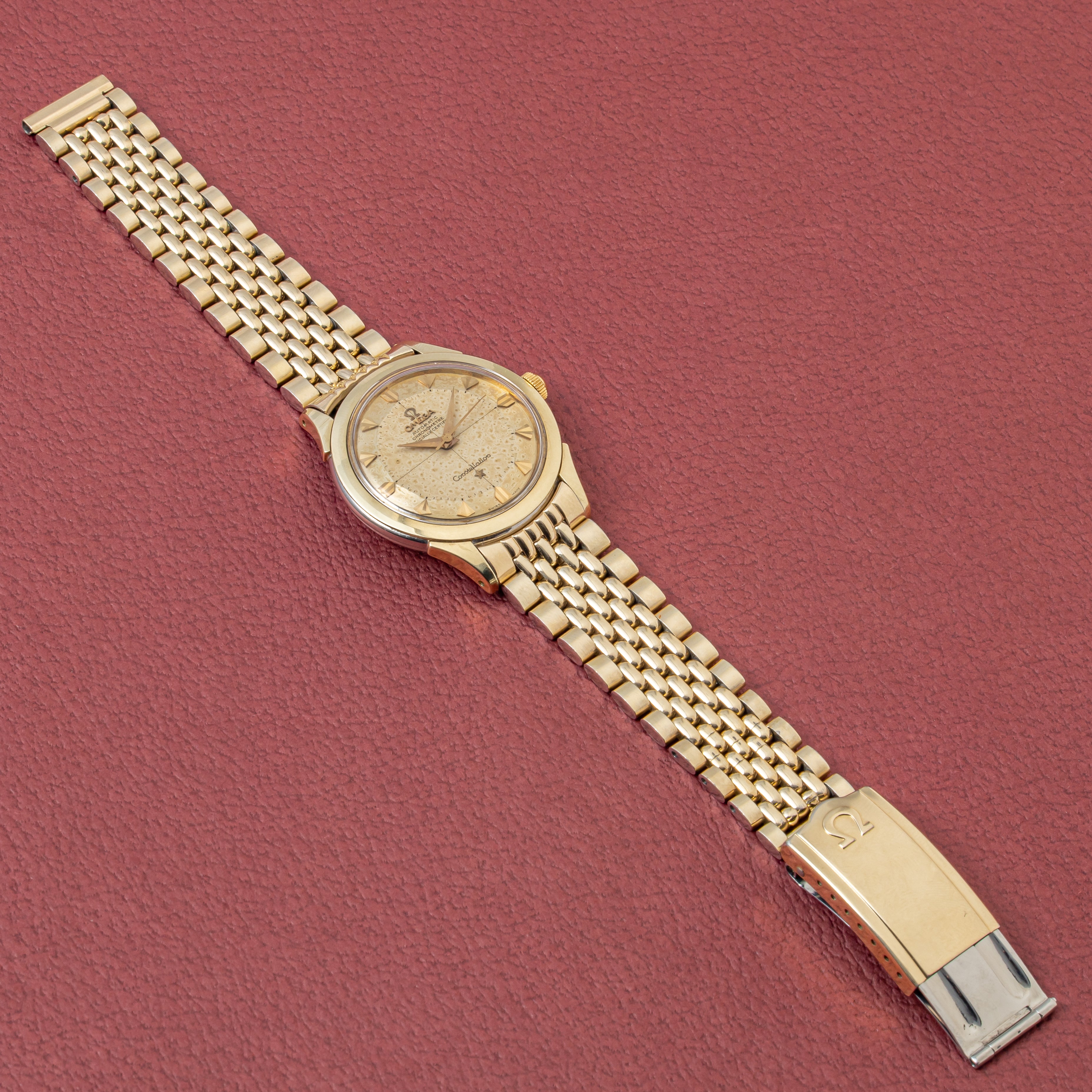 オメガ コンステレーション トップゴールド 1956年製 Ref.2852-9SC ハートインデックス 純正ブレス