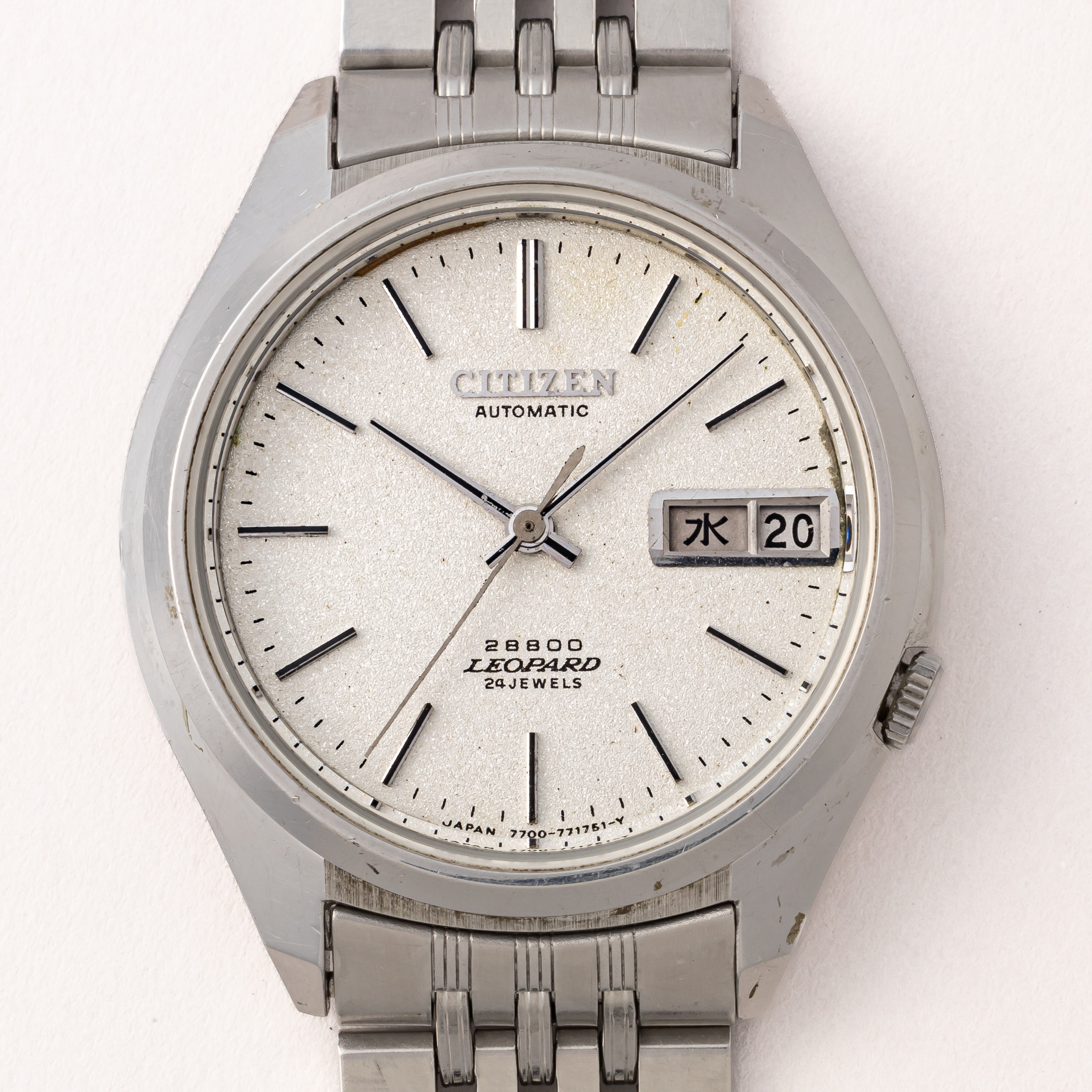 シチズン レオパール 1974年製 28800振動 純正ステンレスブレス Ref.4-770382 Y