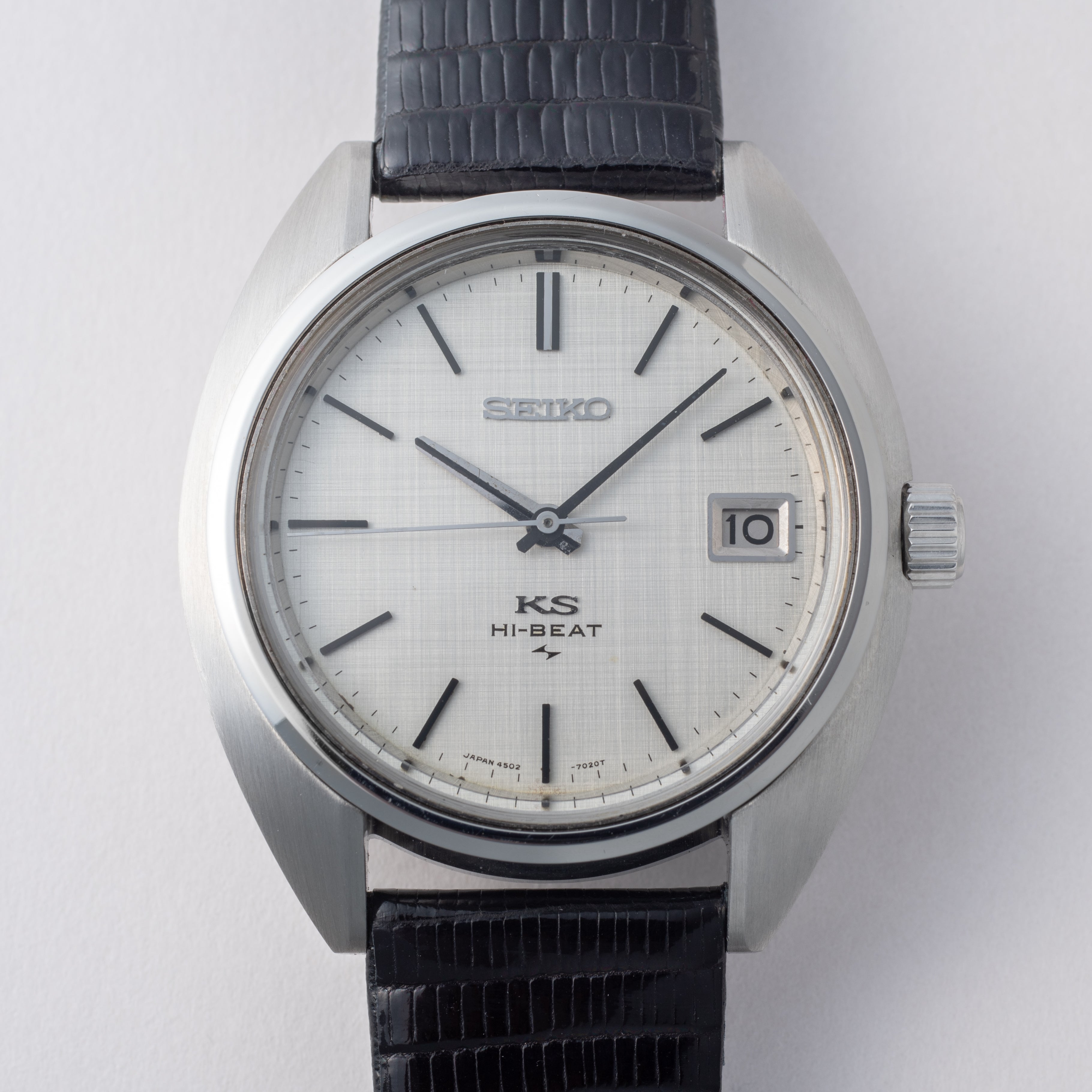 キングセイコー ハイビート 1970年製/昭和45年製 手巻き Ref.4502-7010 リネンダイヤル45KS 純正尾錠付き