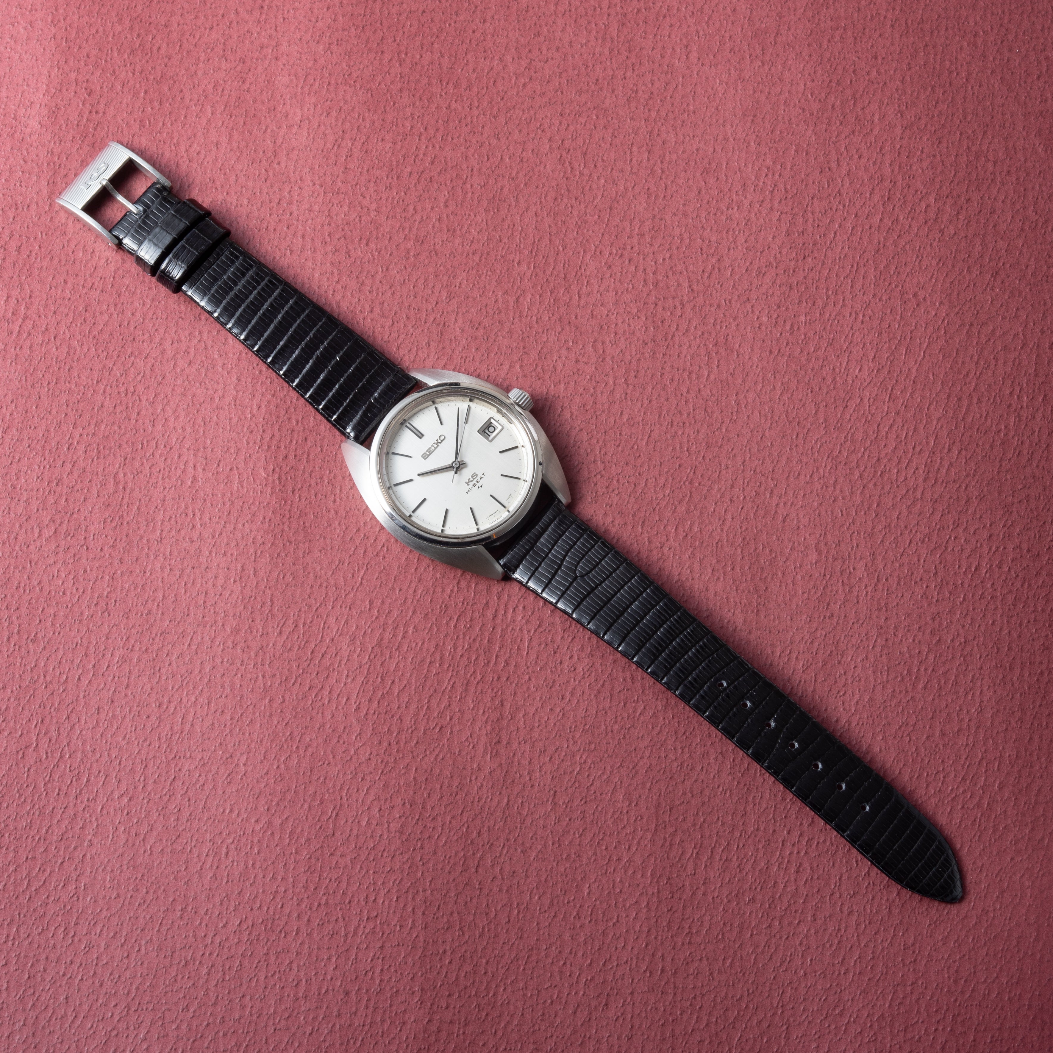 キングセイコー ハイビート 1970年製/昭和45年製 手巻き Ref.4502-7010 リネンダイヤル45KS 純正尾錠付き