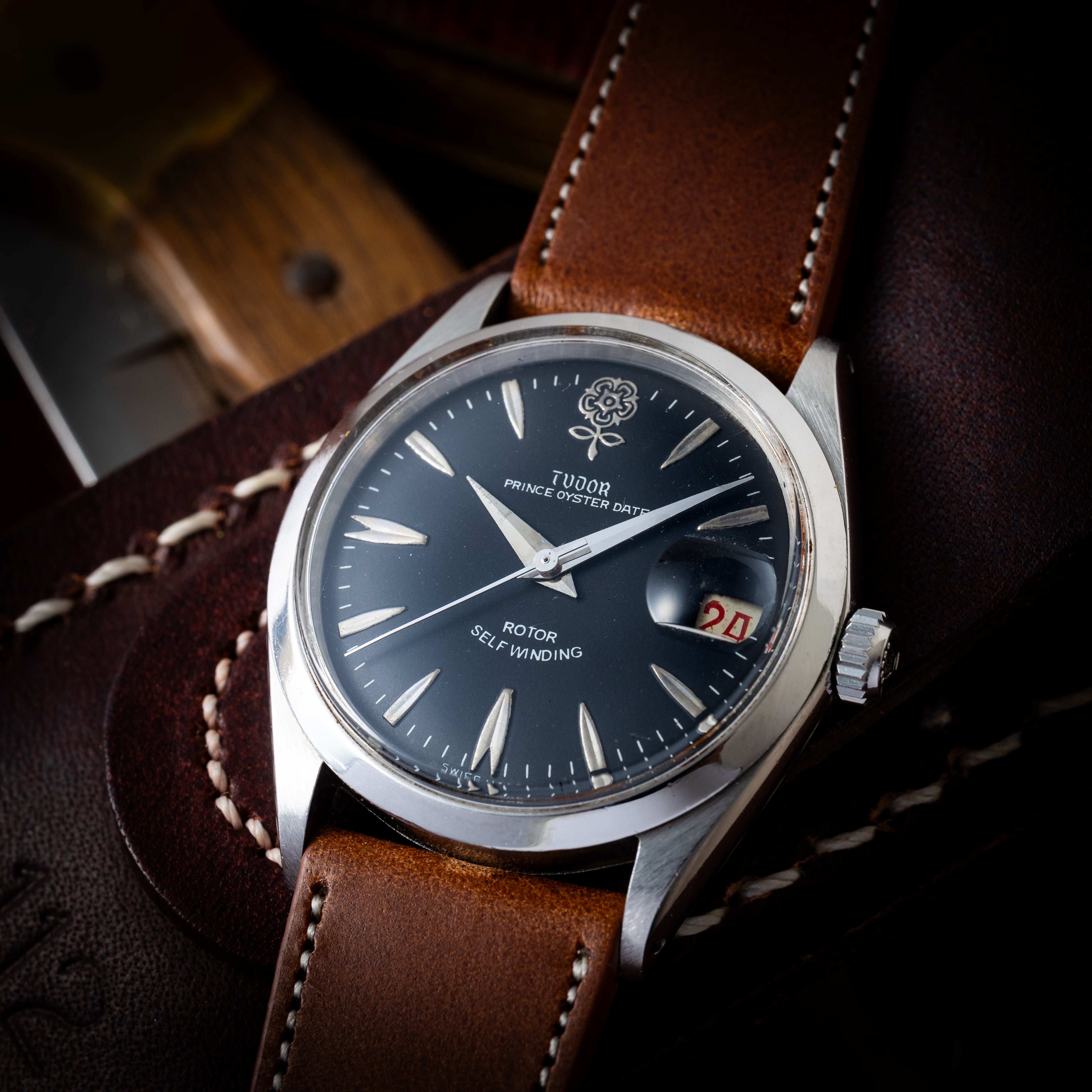 チューダー プリンスオイスターデイト デカバラ リダンブラック 1964年製 Ref.7965