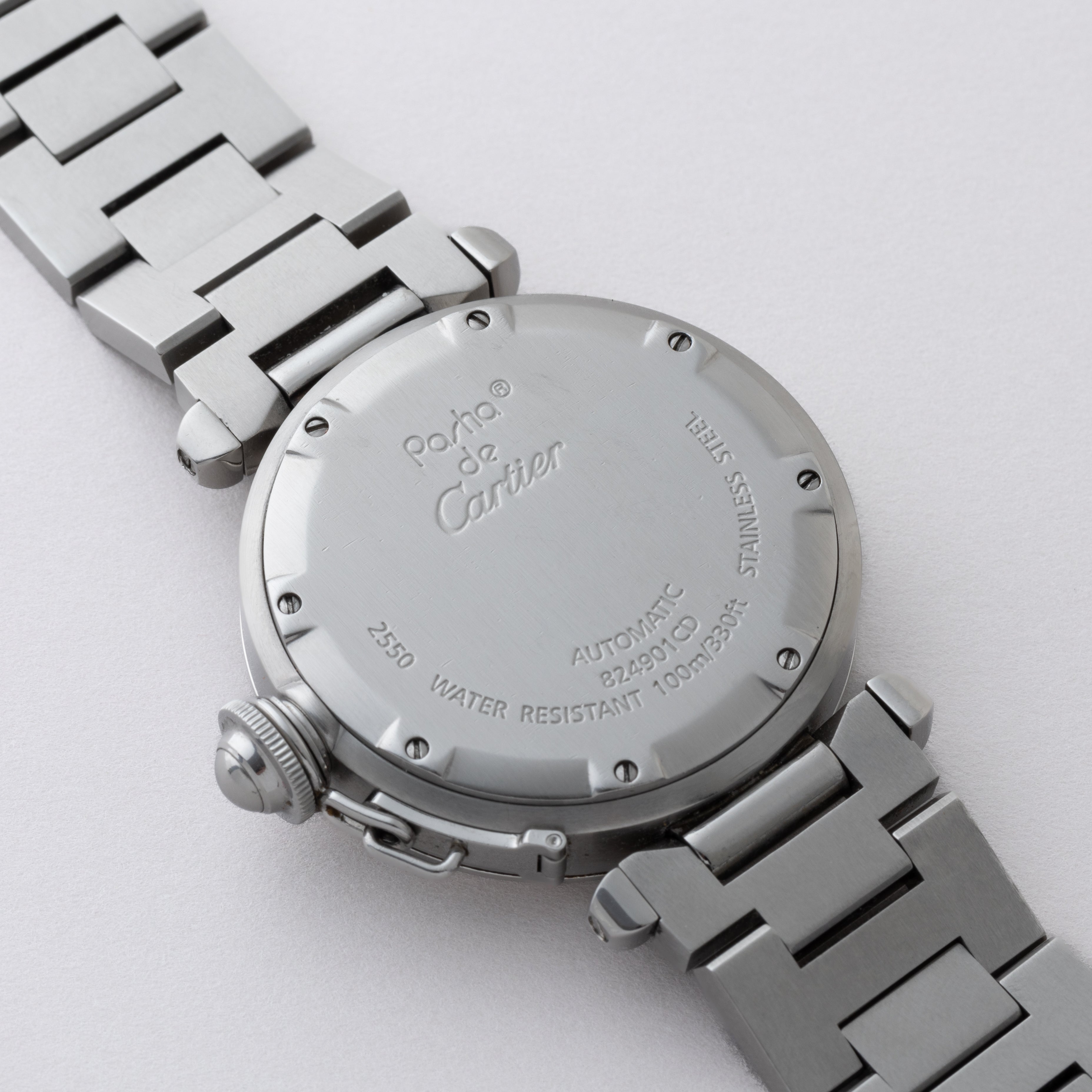 カルティエ パシャC オートマチック 1990年代 ブラックダイヤル 箱付き