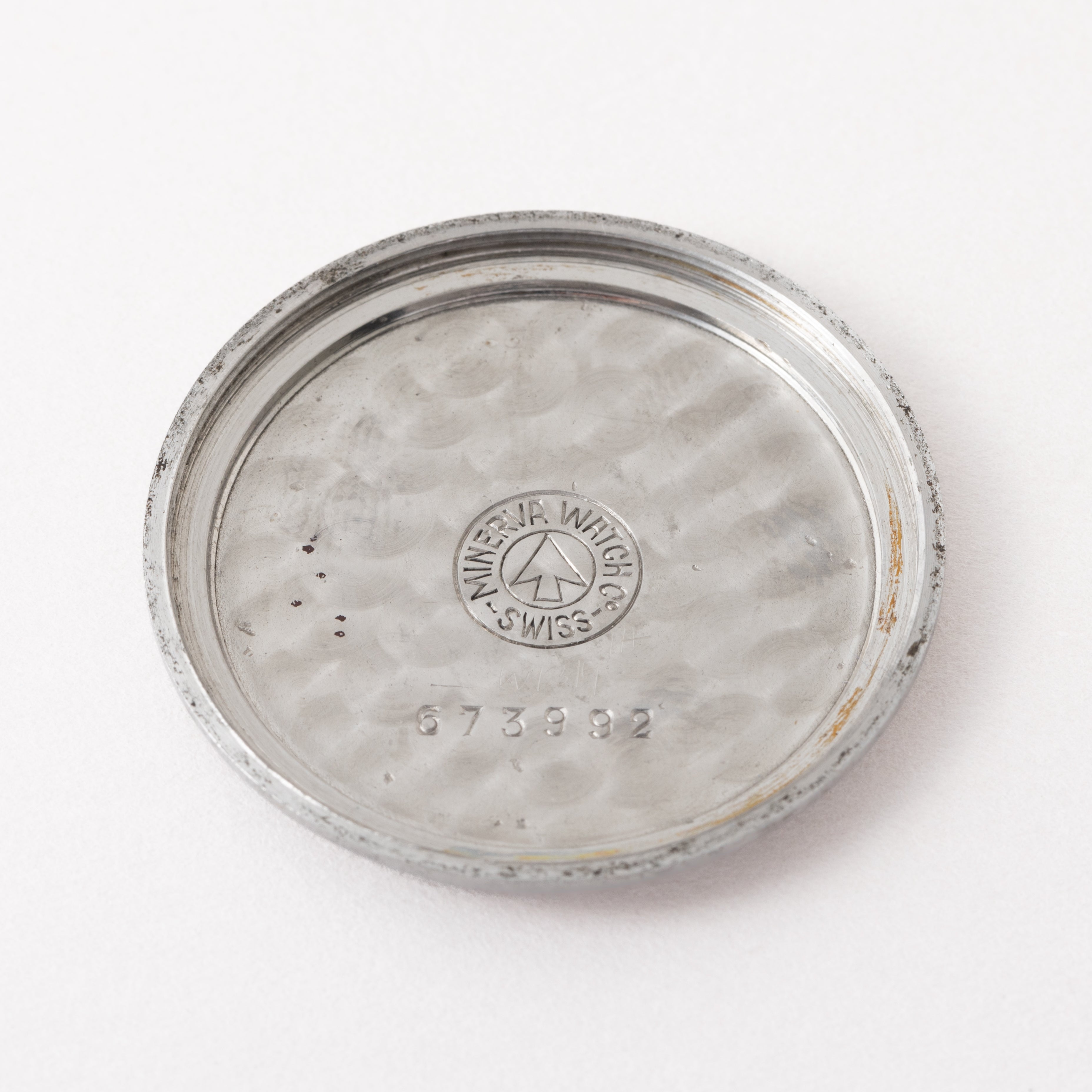 ミネルバ 2レジスタークロノグラフ Cal.20CH サーモンピンクダイヤル 1950年代製