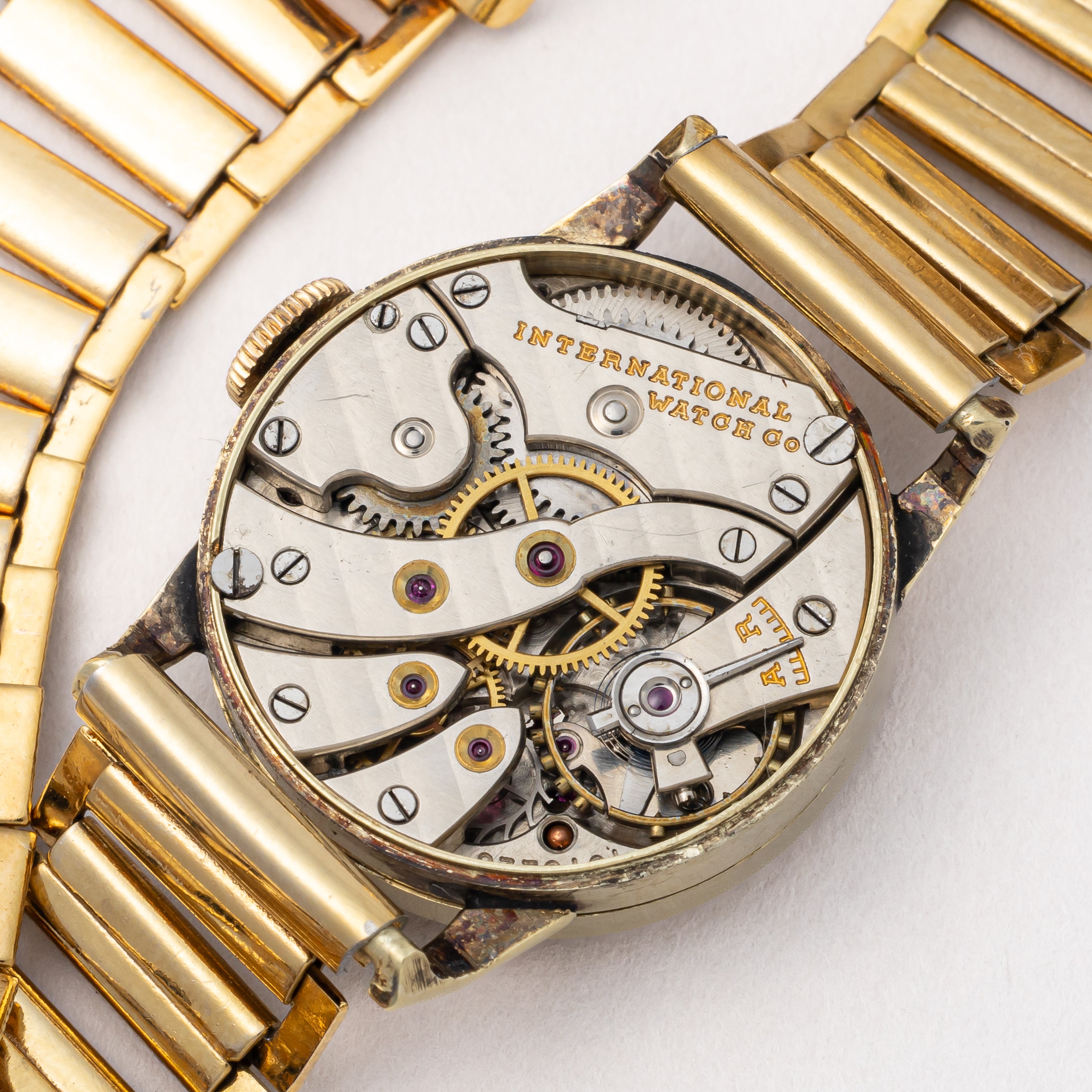 IWC 14金無垢 ラウンドケース 手巻き 1939年製 cal.94 スモールセコンド