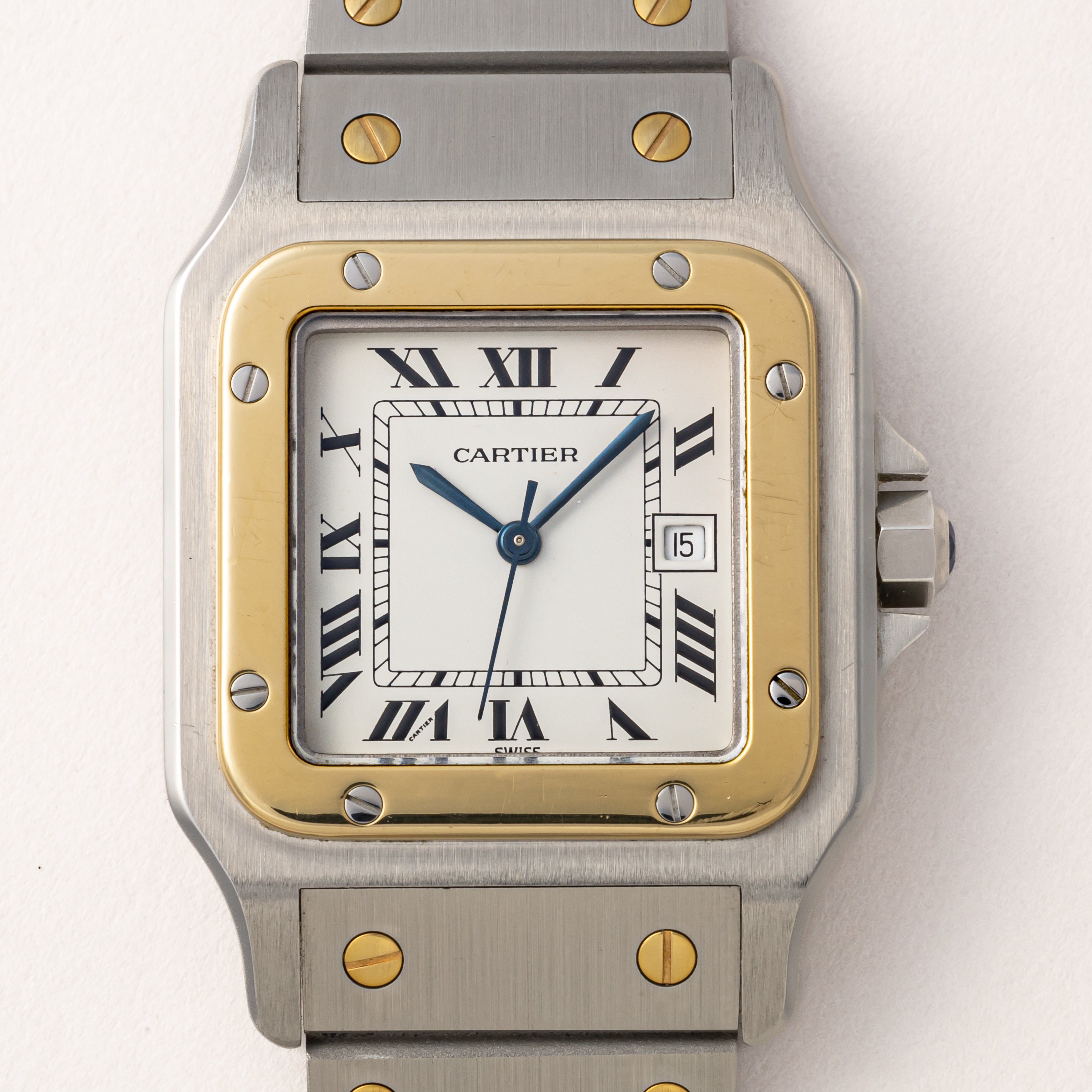 カルティエ サントス コンビ LMサイズ 1980年代製 箱、ギャラ、冊子付き