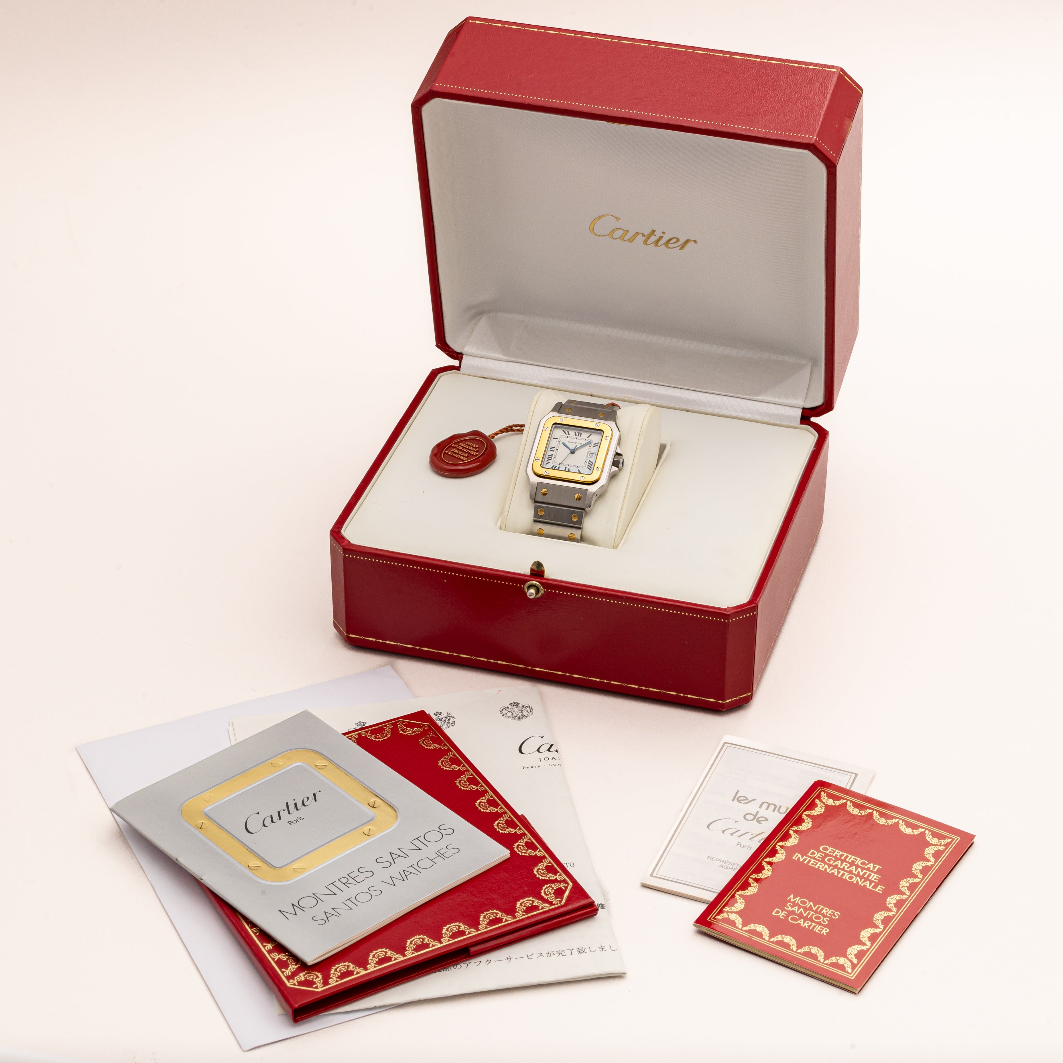 カルティエ サントス コンビ LMサイズ 1980年代製 箱、ギャラ、冊子付き