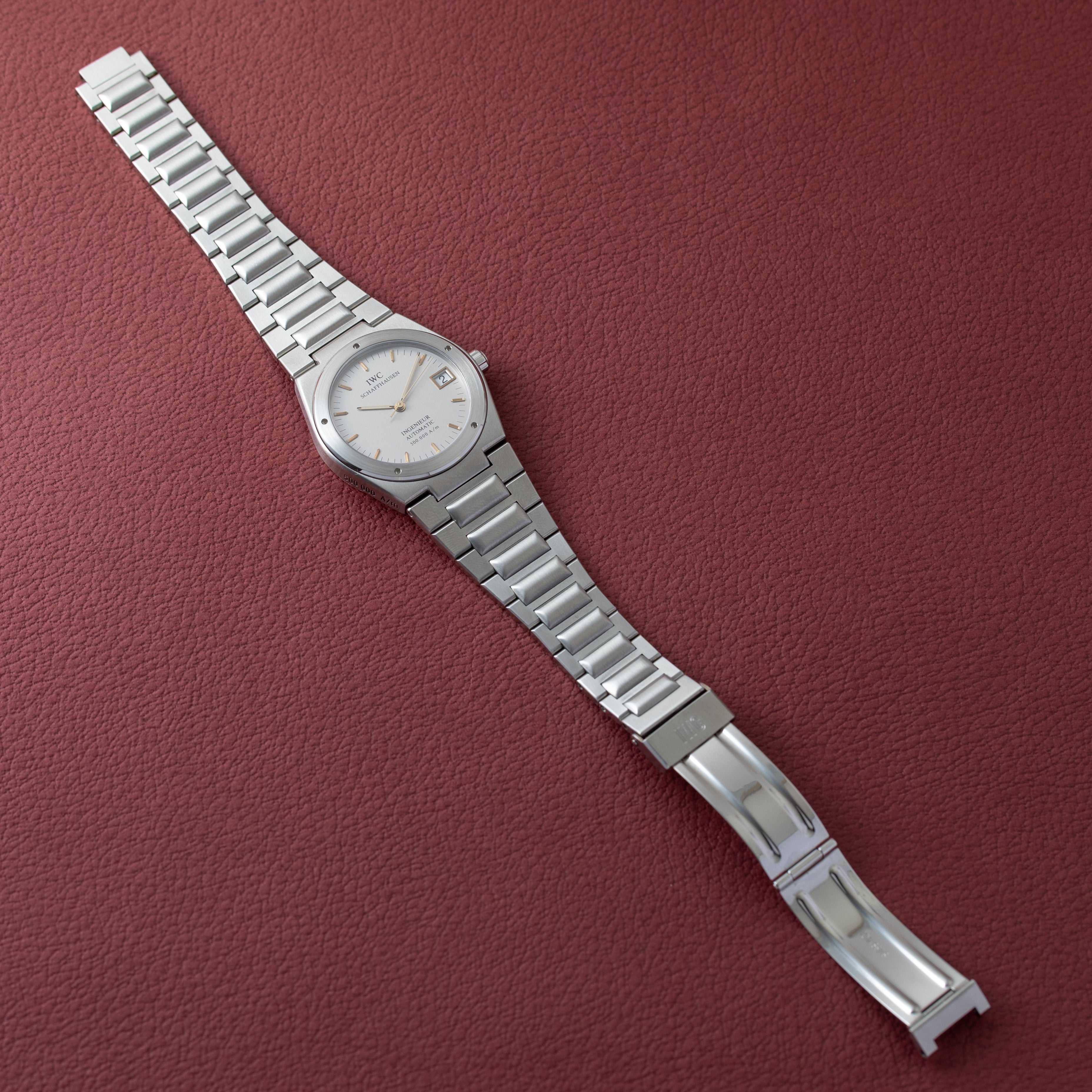 IWC インヂュニア Ref.3508 グレーダイヤル 1990年代 Cal.37590 修理保証書、ギャラ付き