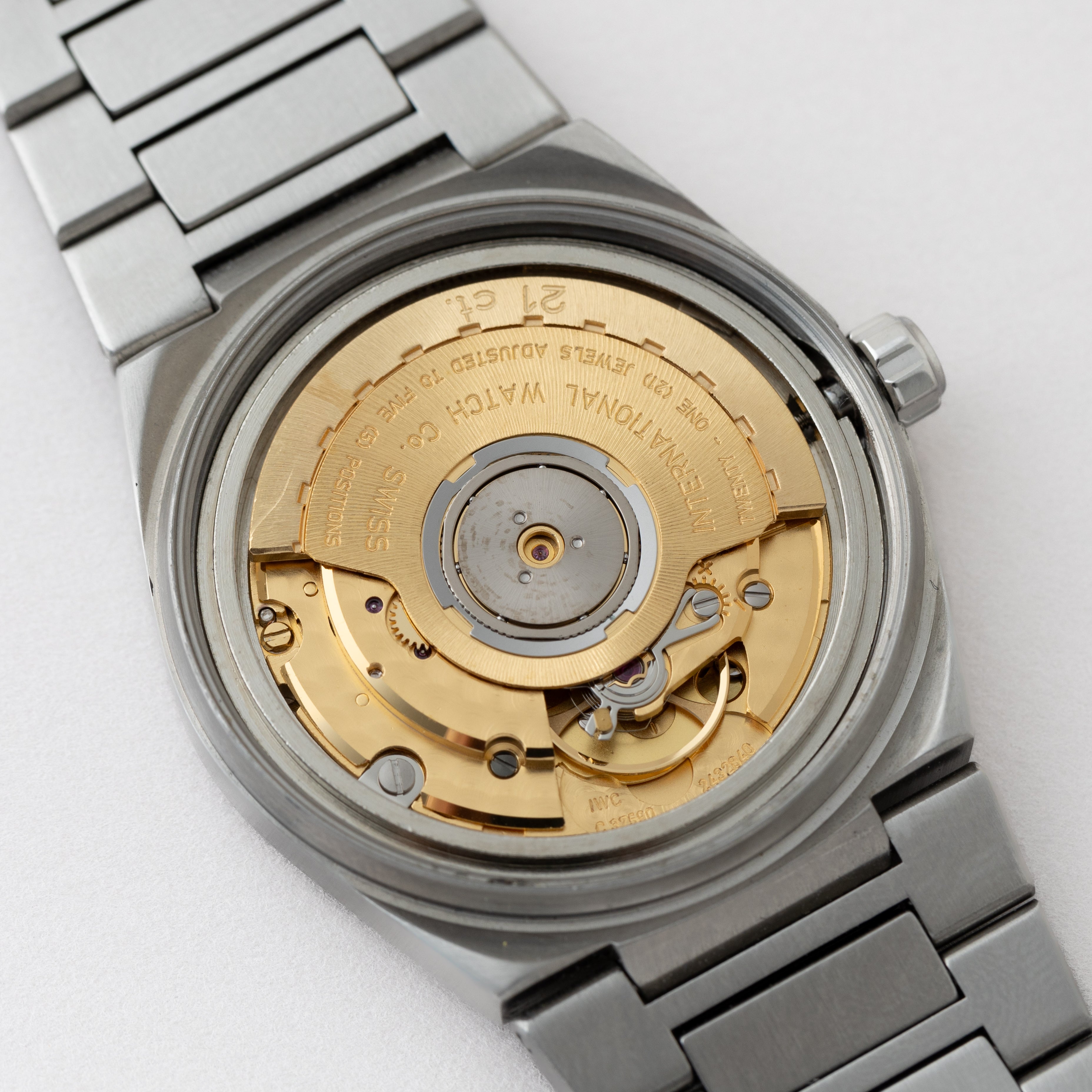 IWC インヂュニア Ref.3508 グレーダイヤル 1990年代 Cal.37590 修理保証書、ギャラ付き