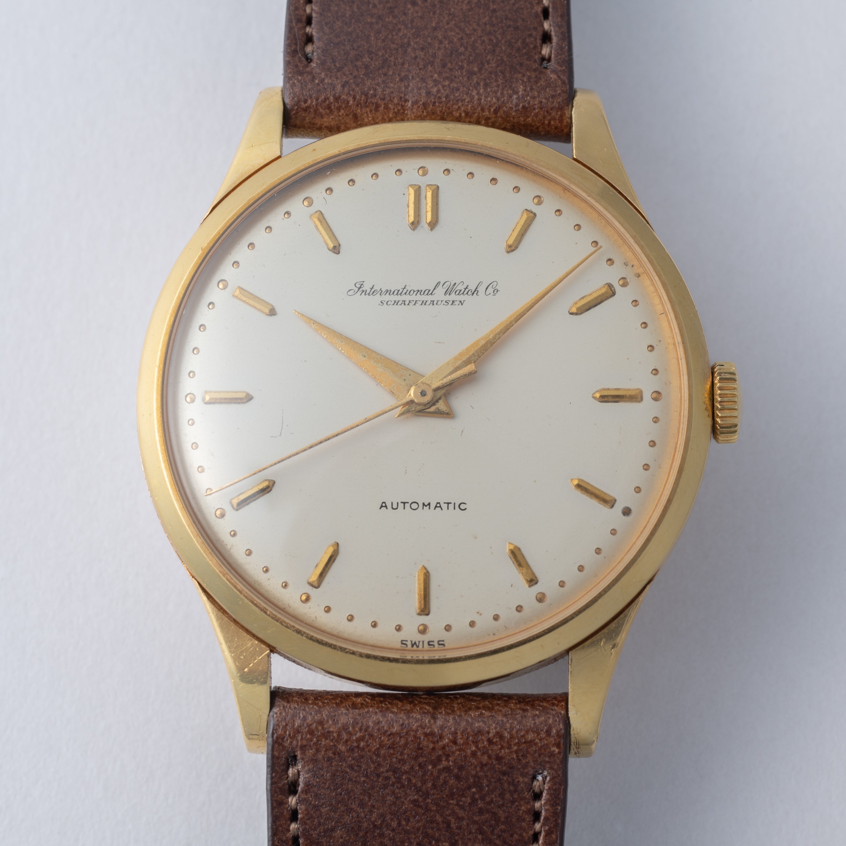 IWC 18金無垢ラウンドケース 1960年製/昭和35年製 ペラトン式自動巻Cal.853