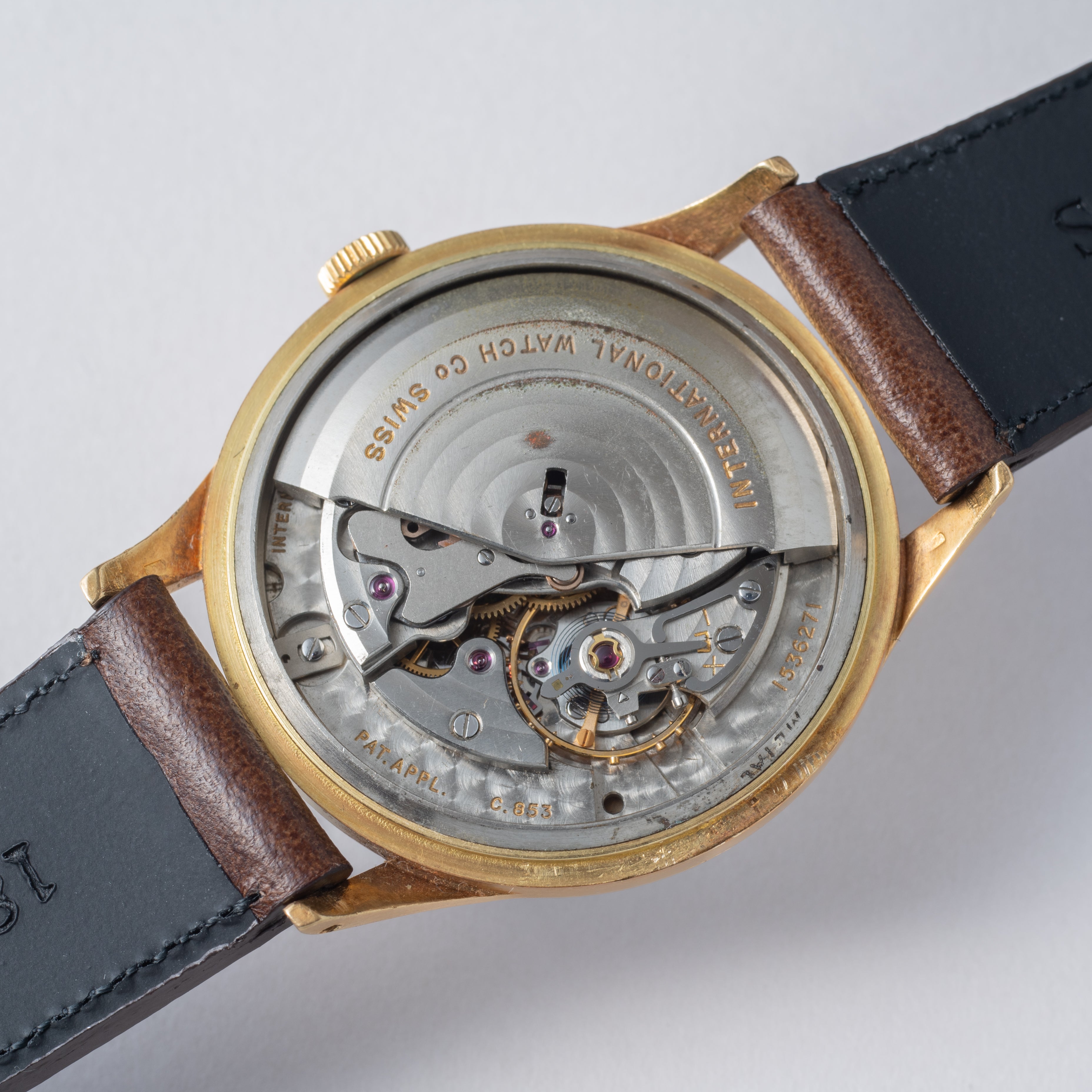 IWC 18金無垢ラウンドケース 1960年製/昭和35年製 ペラトン式自動巻Cal.853