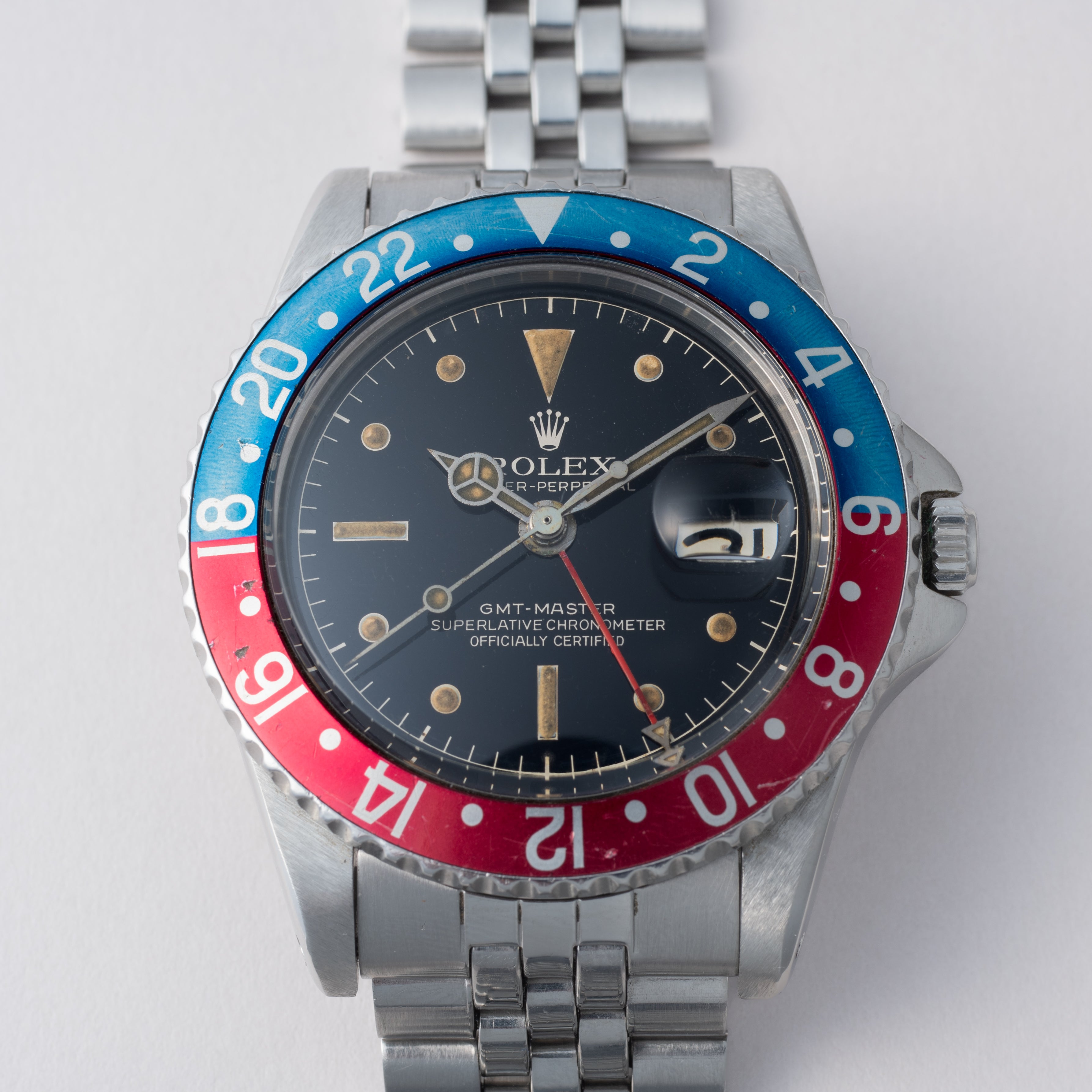 ロレックス GMTマスター ペプシベゼル 1961年製 Ref.1675 サークルミラー 小針