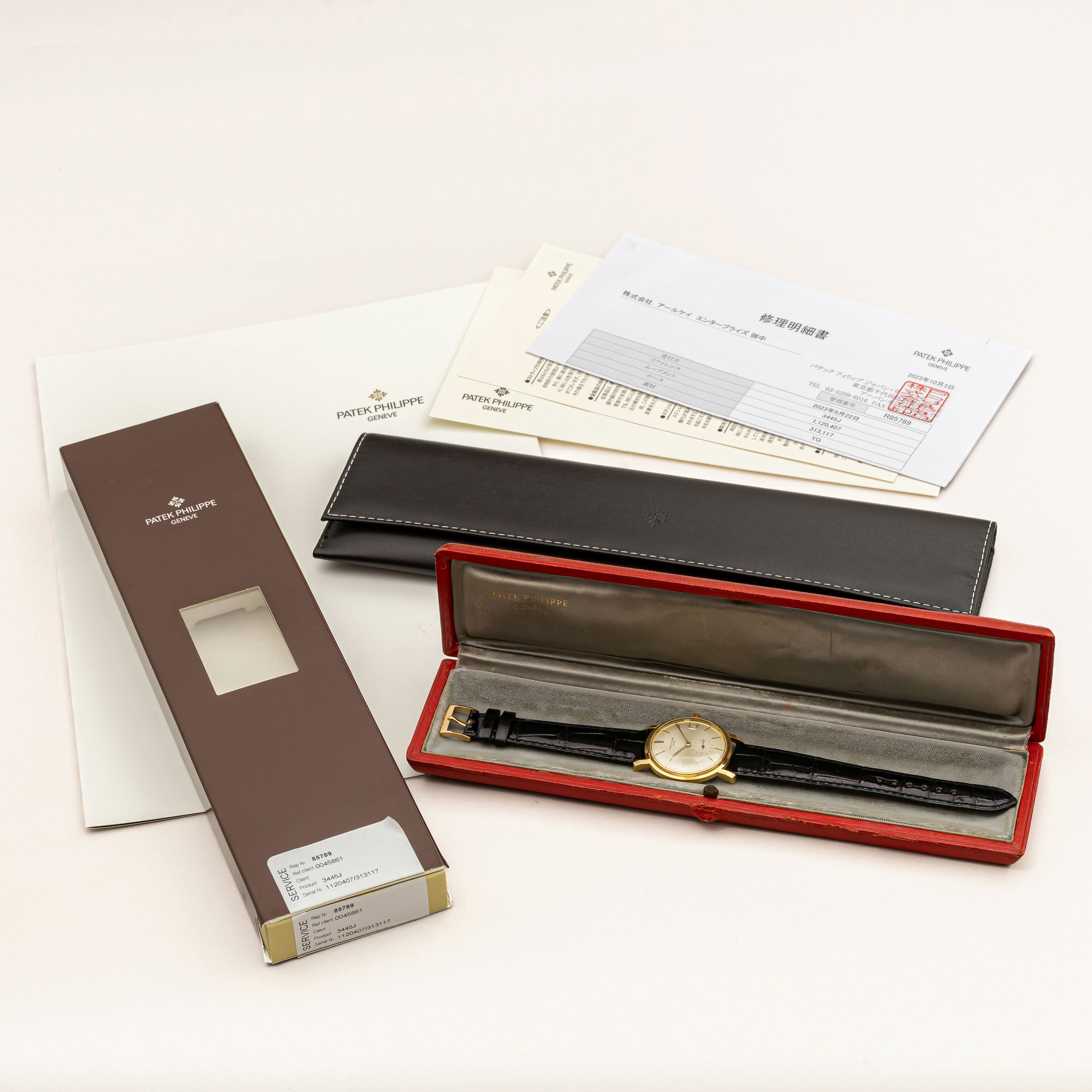 パテックフィリップ 1963年製 ラウンドケース 18金無垢 箱、アーカイブ付き