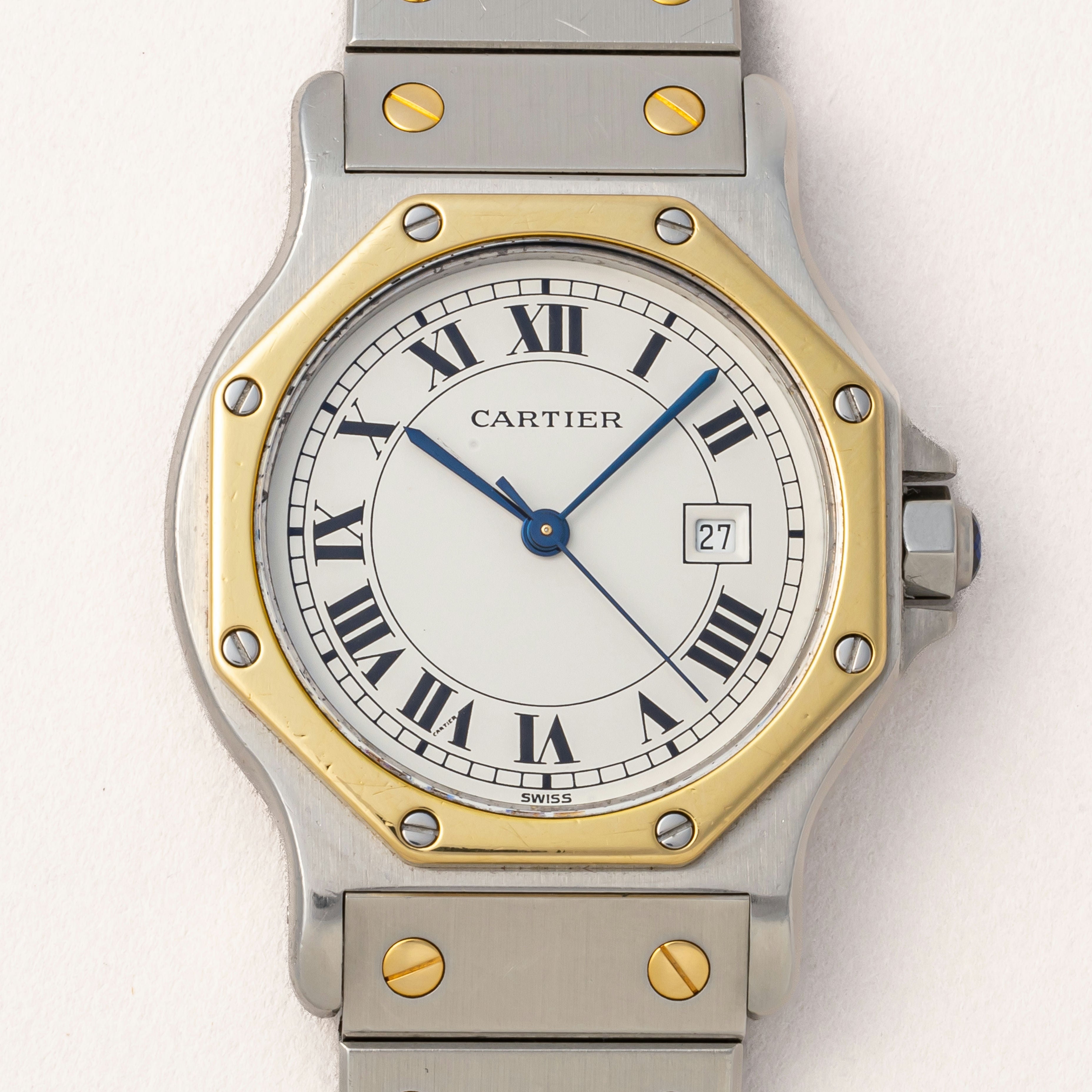 カルティエ サントス オクタゴン LMサイズ コンビ 1990年代製