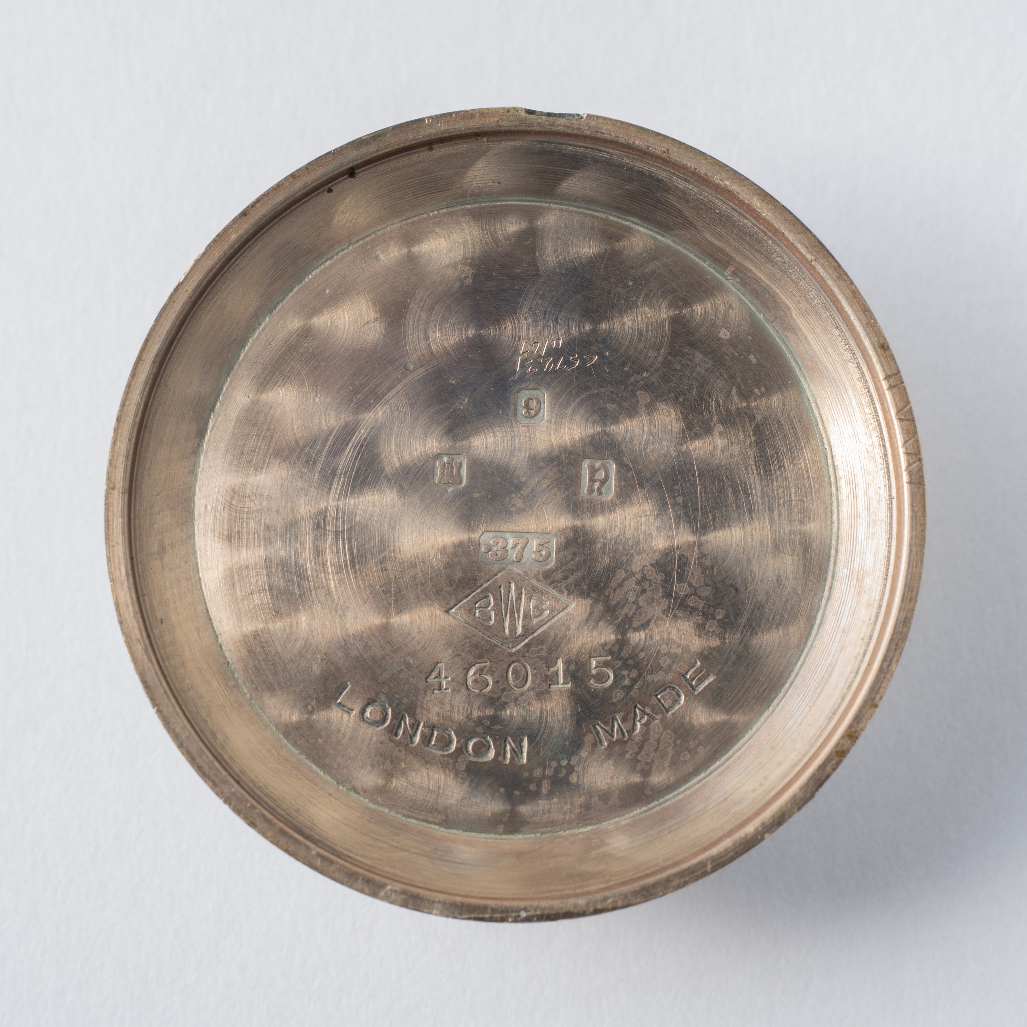 J.W.ベンソン 9金無垢 ラウンドケース スモールセコンド 手巻き 1950年代製 箱付き