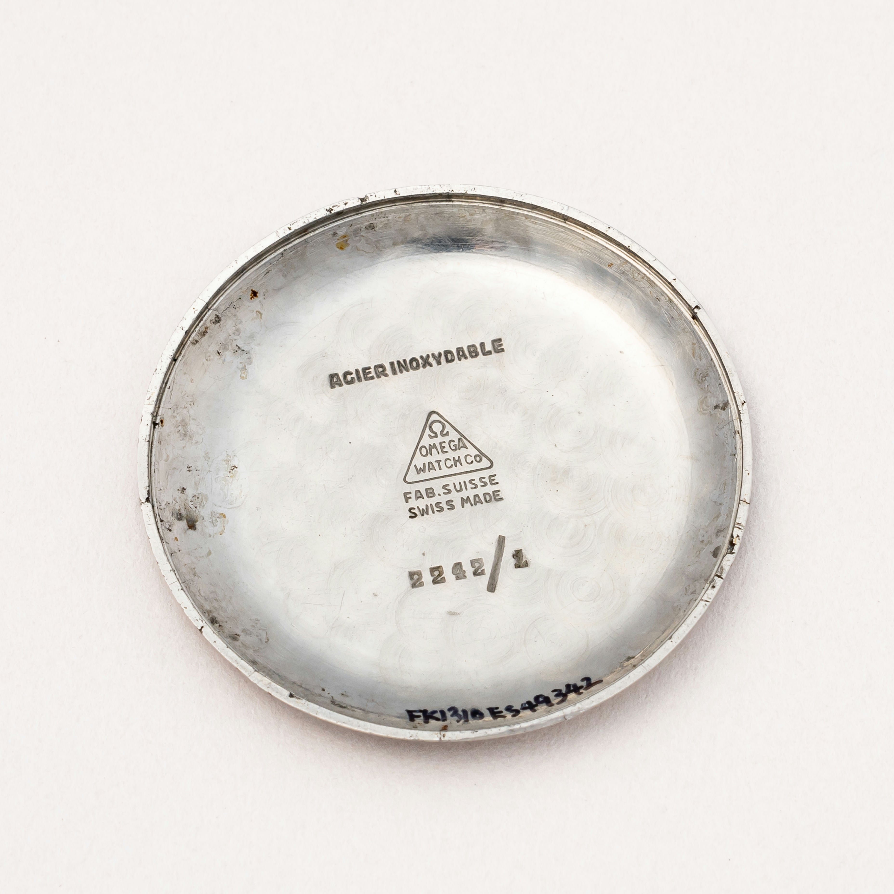 オメガ 30mmキャリバー ステンレスケース 1940年代製 Ref.2242/1 Cal.30SC T1 手巻き
