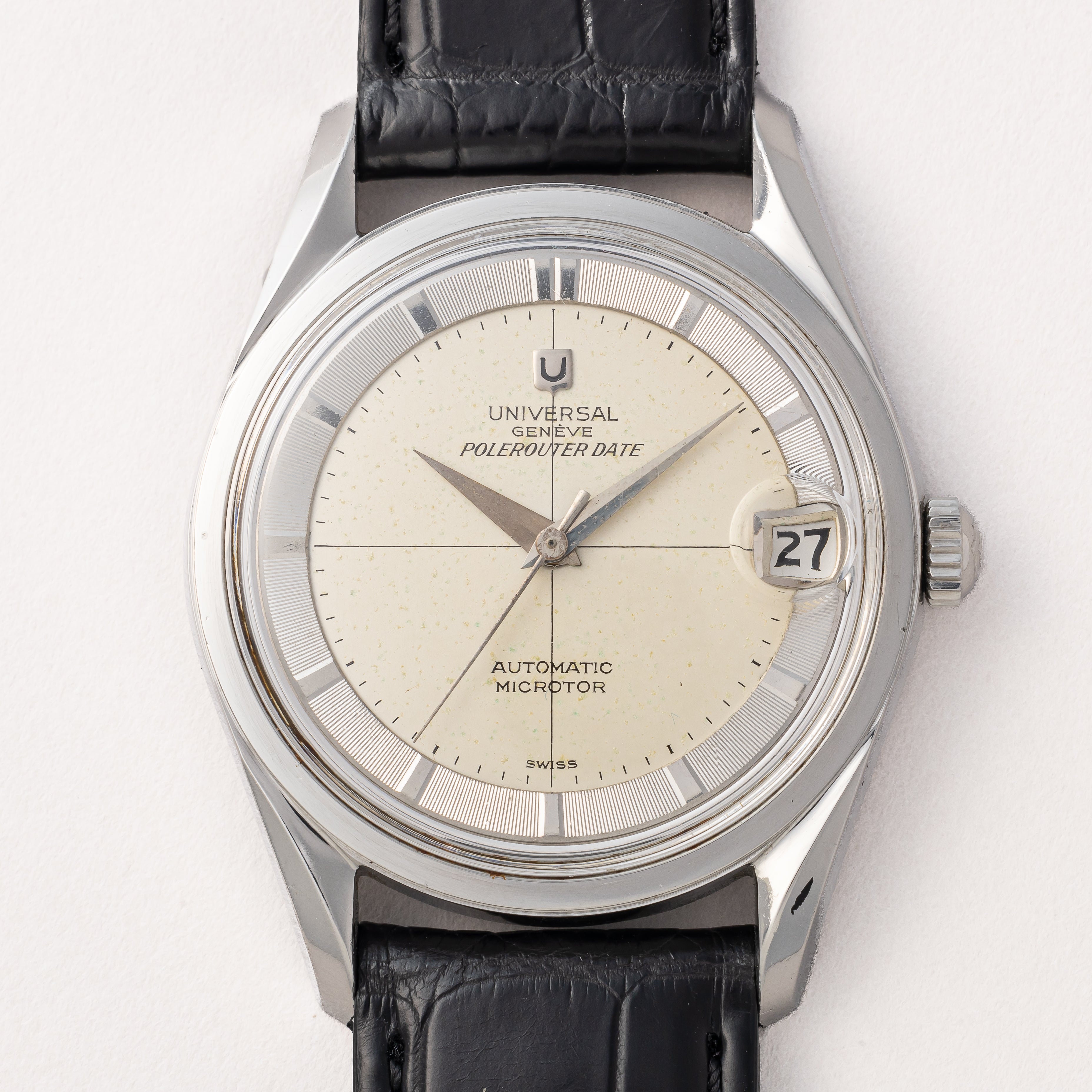 ユニバーサル ジュネーブ ポールルーターデイト 1960年代製 純正尾錠付き