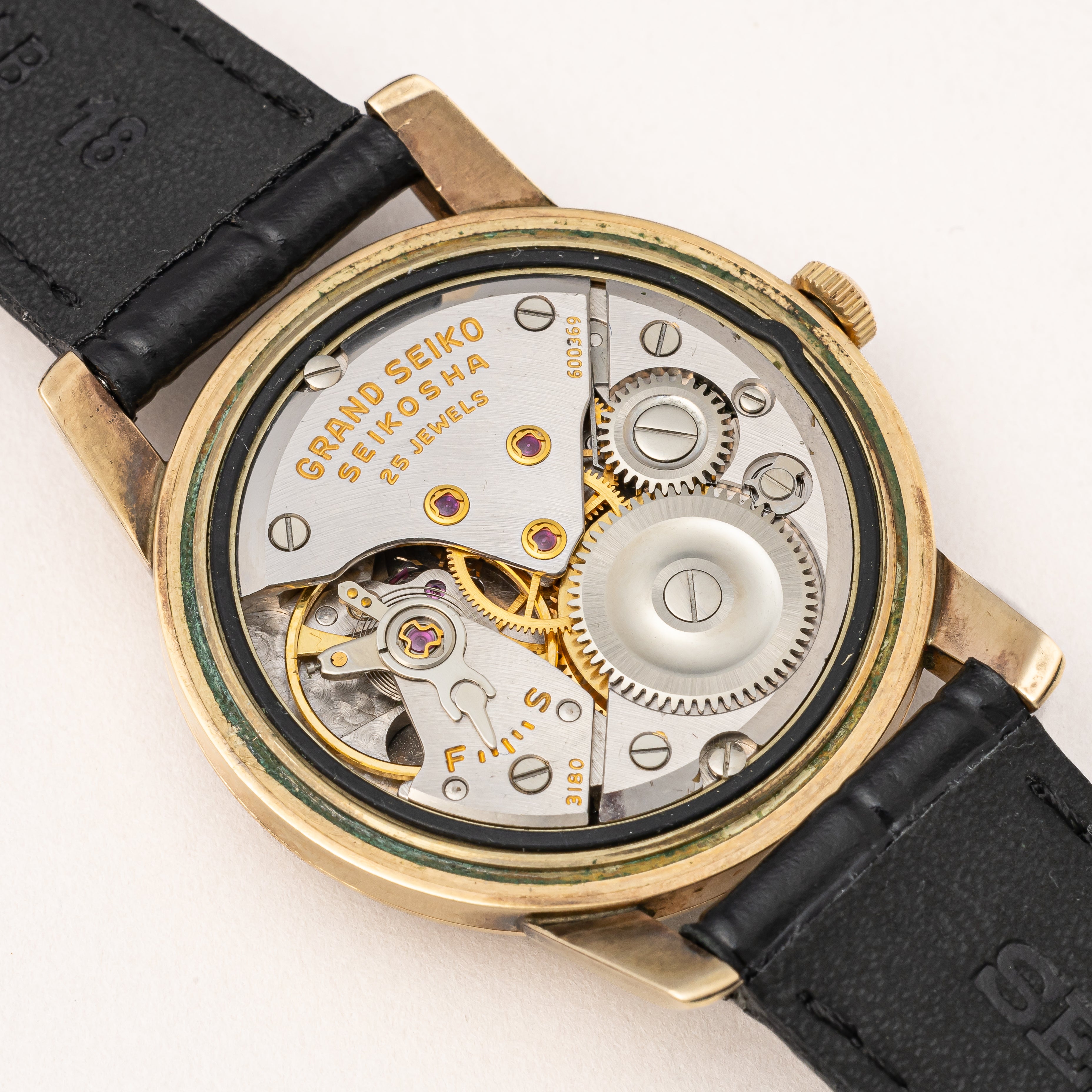 セイコー グランドセイコーファースト 1960年製/昭和35年製 彫文字盤 Ref.J14070GS 純正革ベルト付き