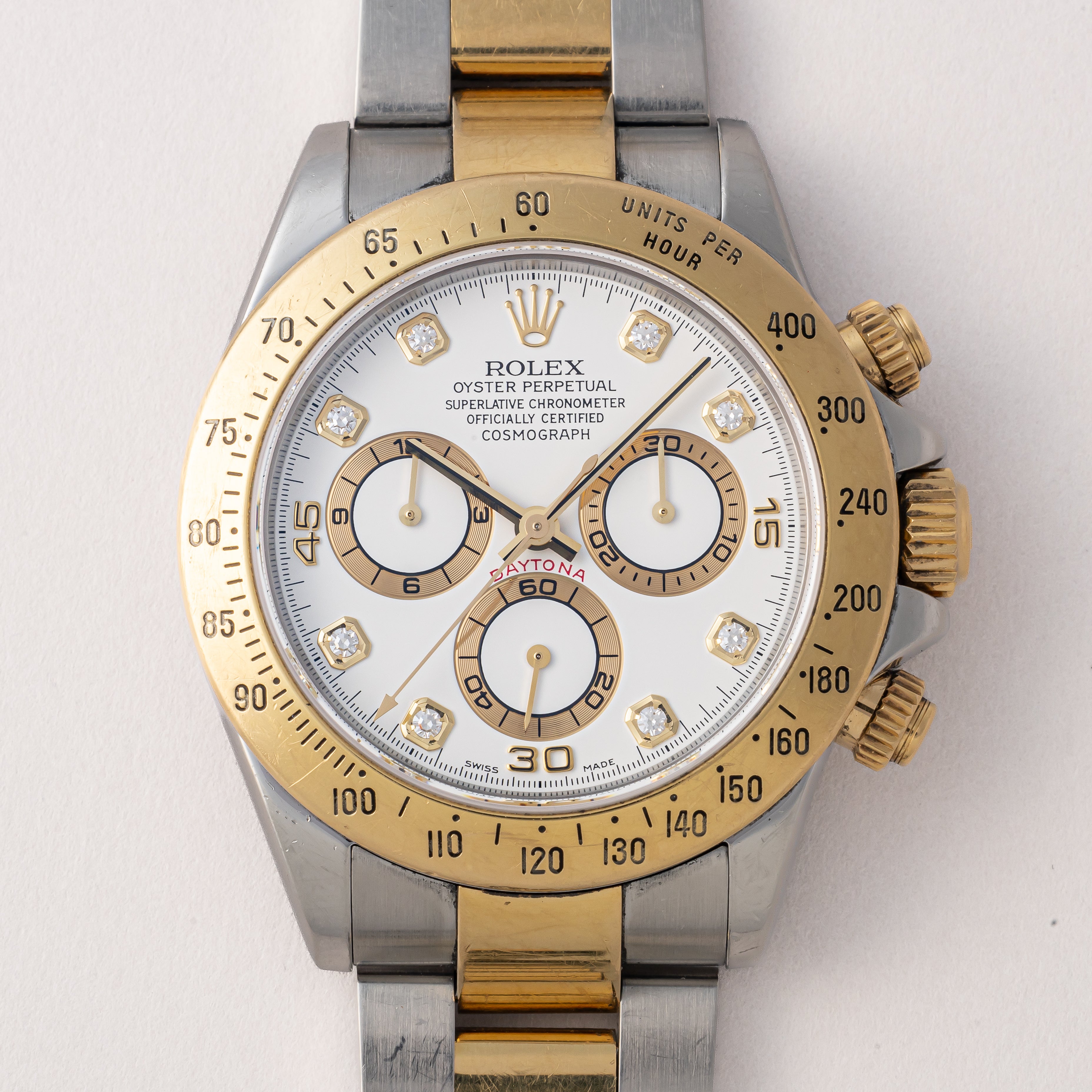 ロレックス デイトナ コンビ 2002年~2003年製 8Pダイヤダイヤル Ref.116523 国際サービス保証書、納品明細書付き