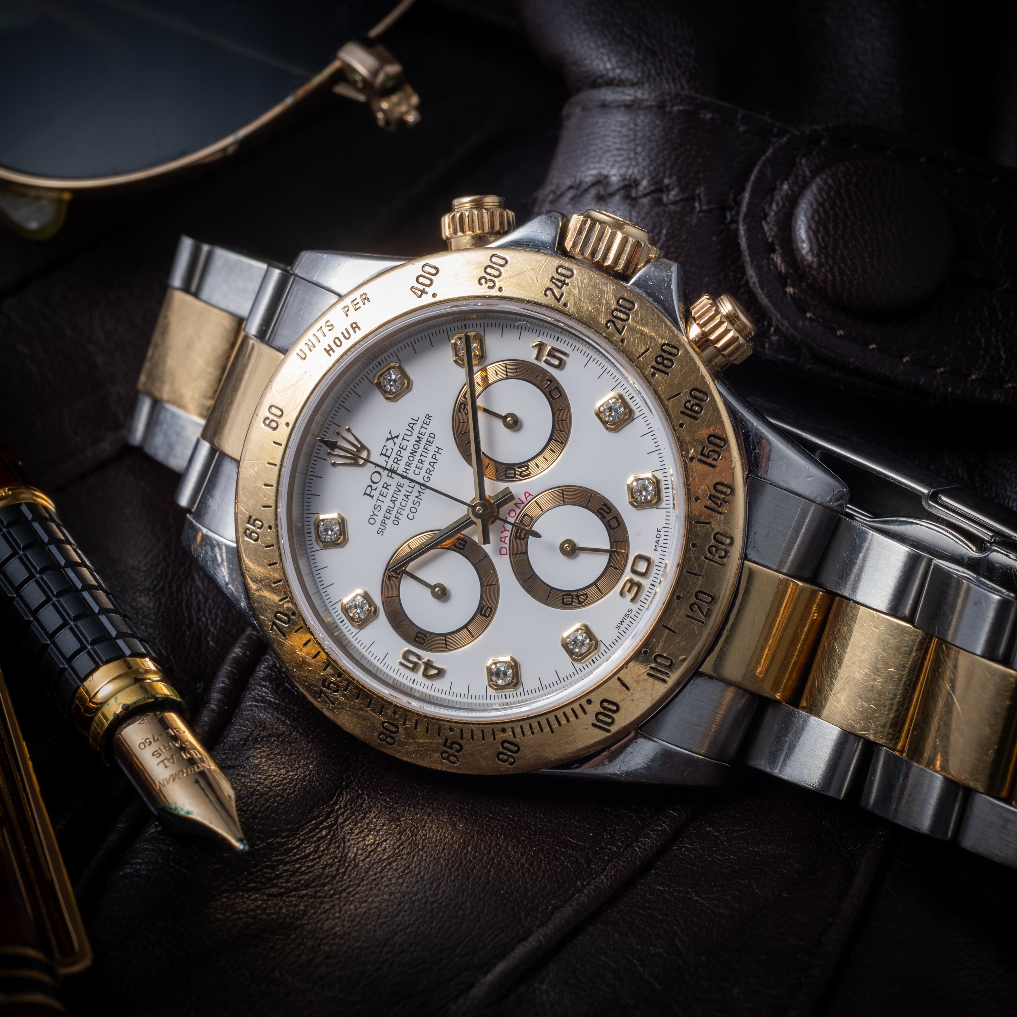 ロレックス デイトナ コンビ 2002年~2003年製 8Pダイヤダイヤル Ref.116523 国際サービス保証書、納品明細書付き
