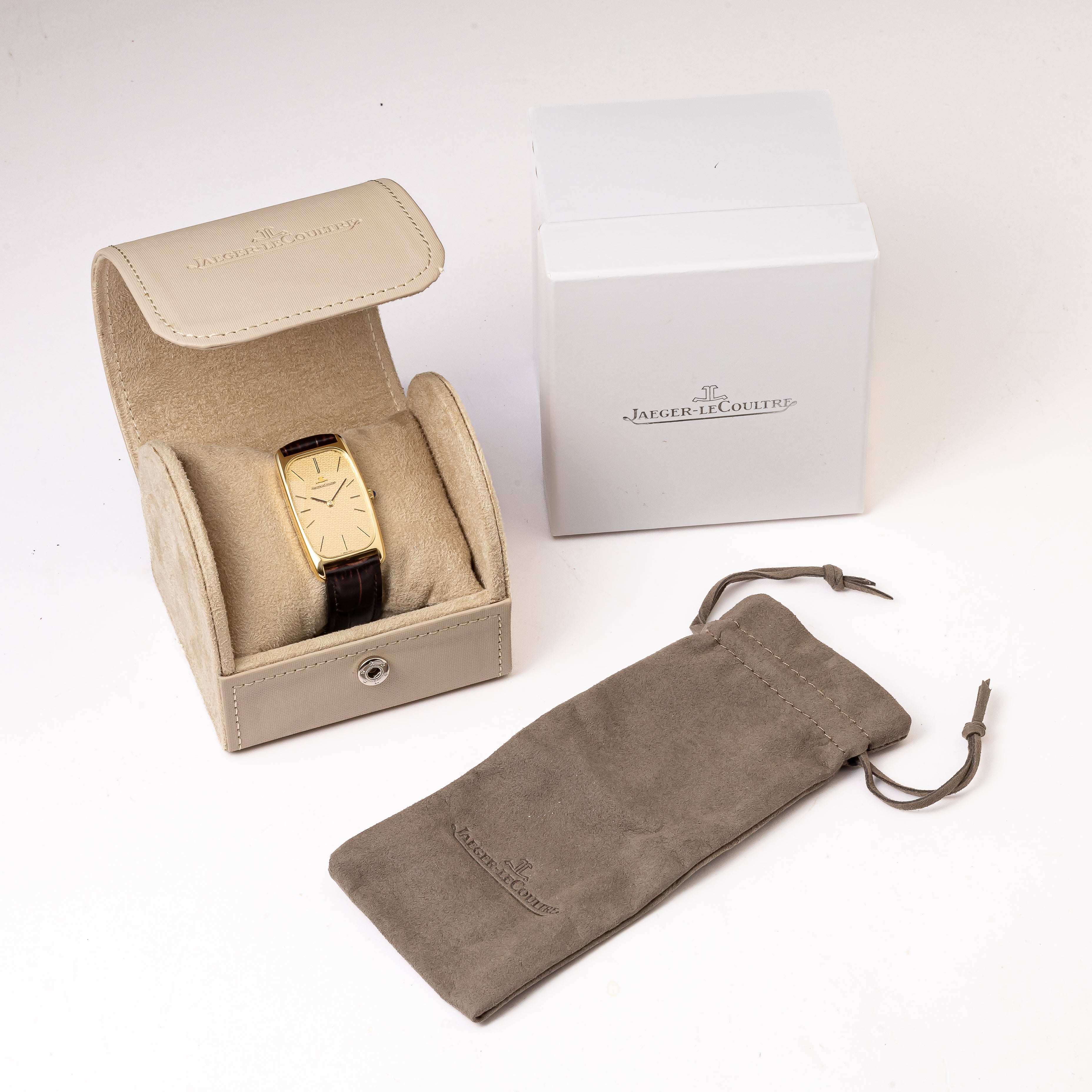 ジャガールクルト レクタンギュラー 18金無垢 Ref.9107.21 箱付き 1980年代製