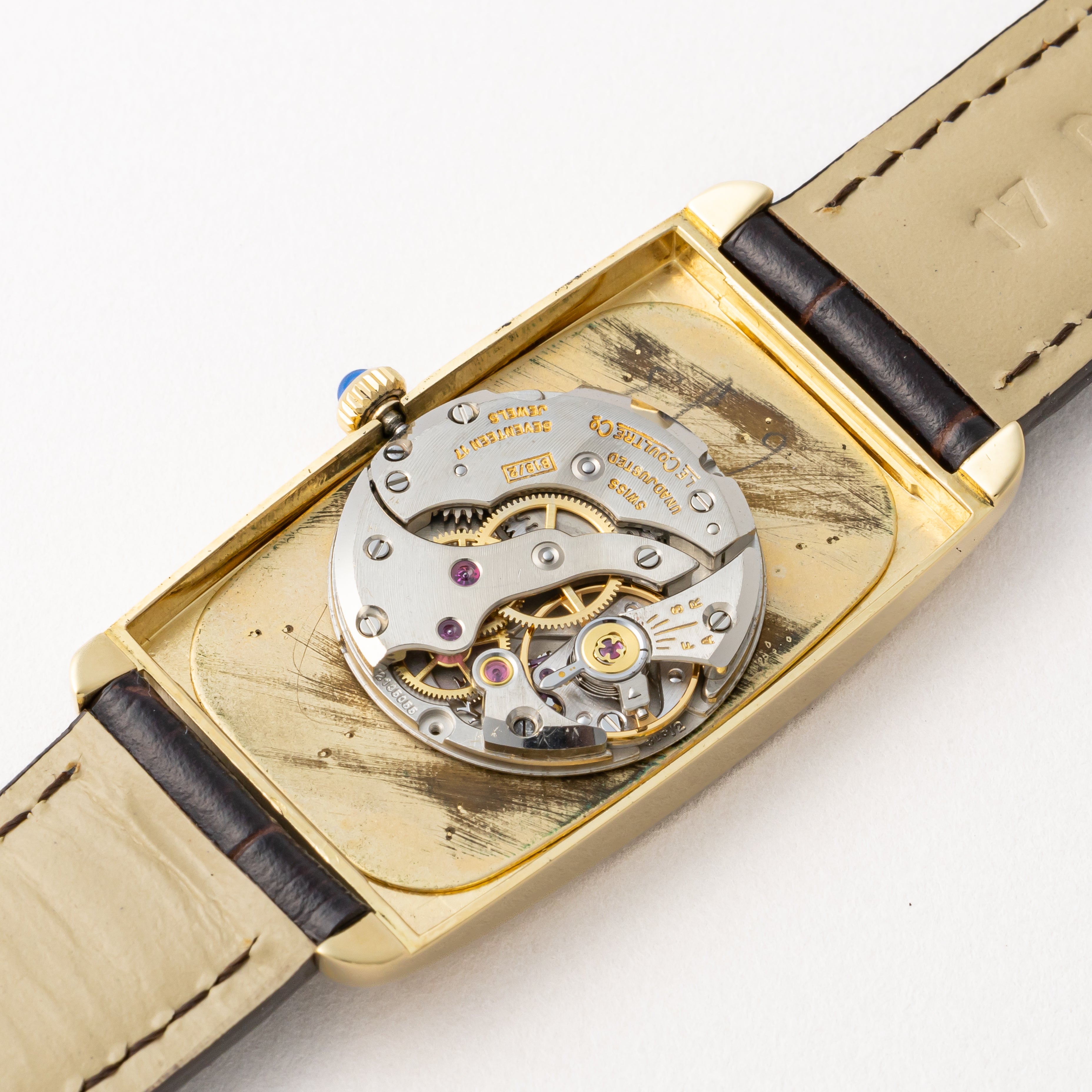 ジャガールクルト レクタンギュラー 18金無垢 Ref.9107.21 箱付き 1980年代製