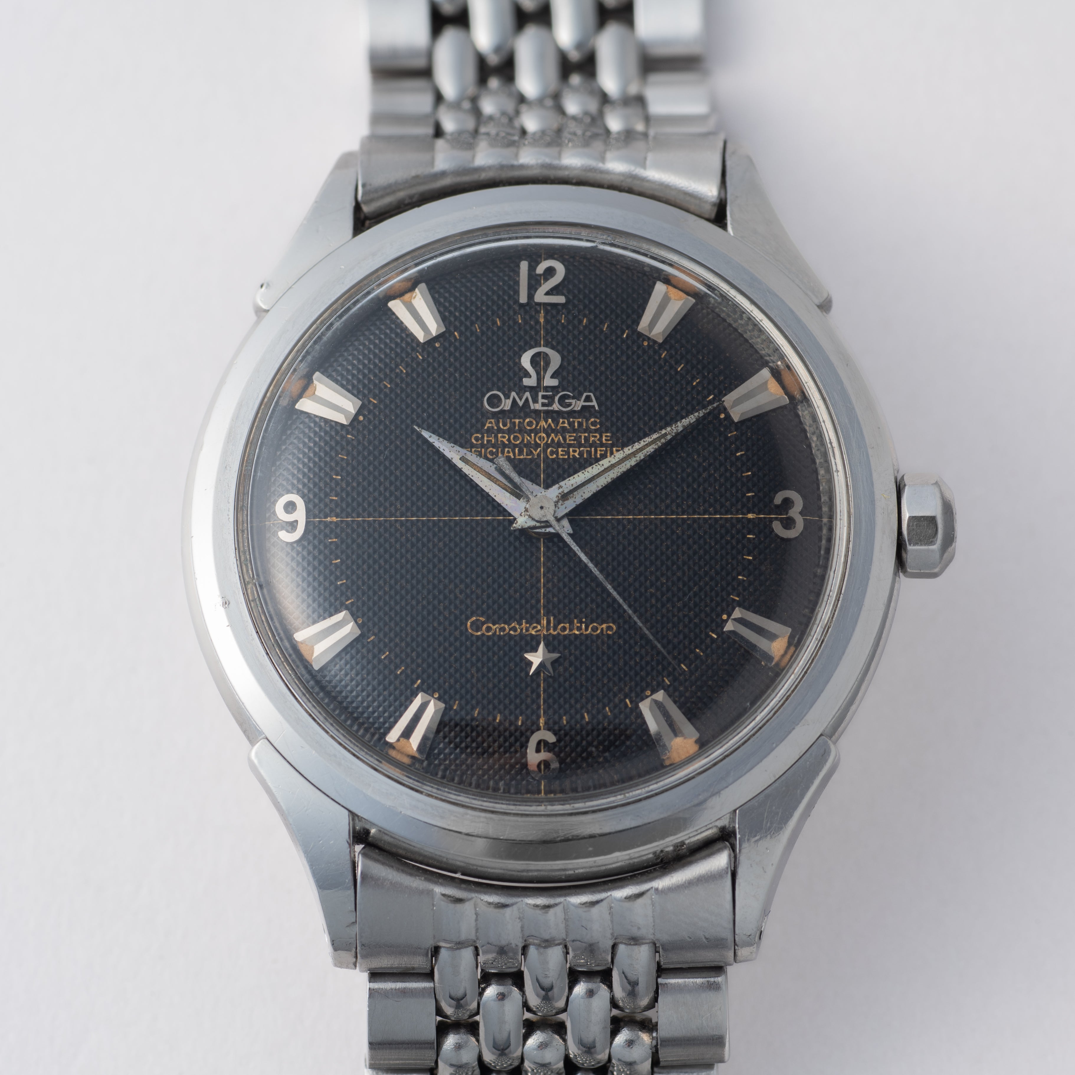 オメガ コンステレーション ブラックギョーシェダイヤル 1958年製 Ref.2852-6 SC