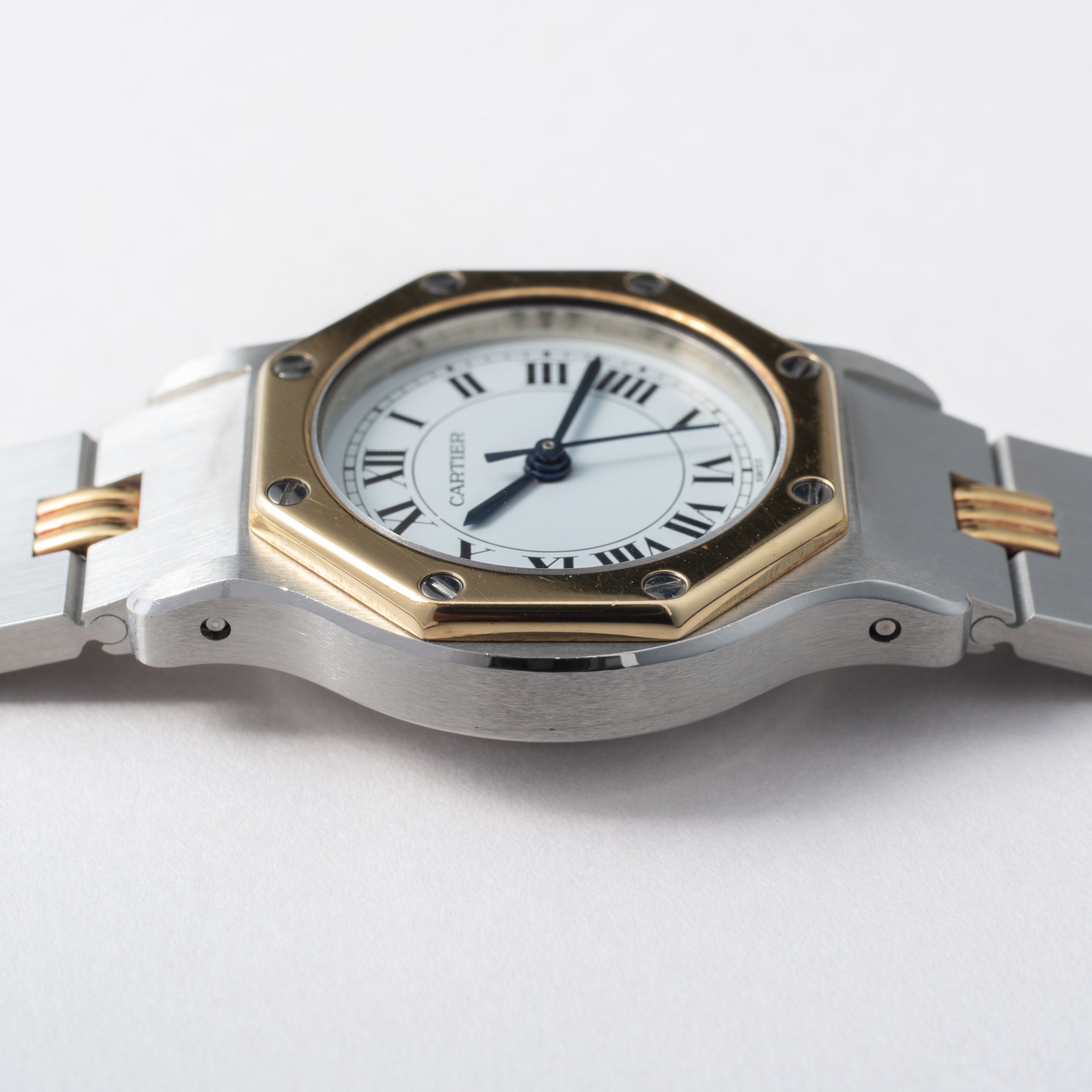 カルティエ サントス オクタゴン SMサイズ コンビ 1980年代 箱、ギャラ付き