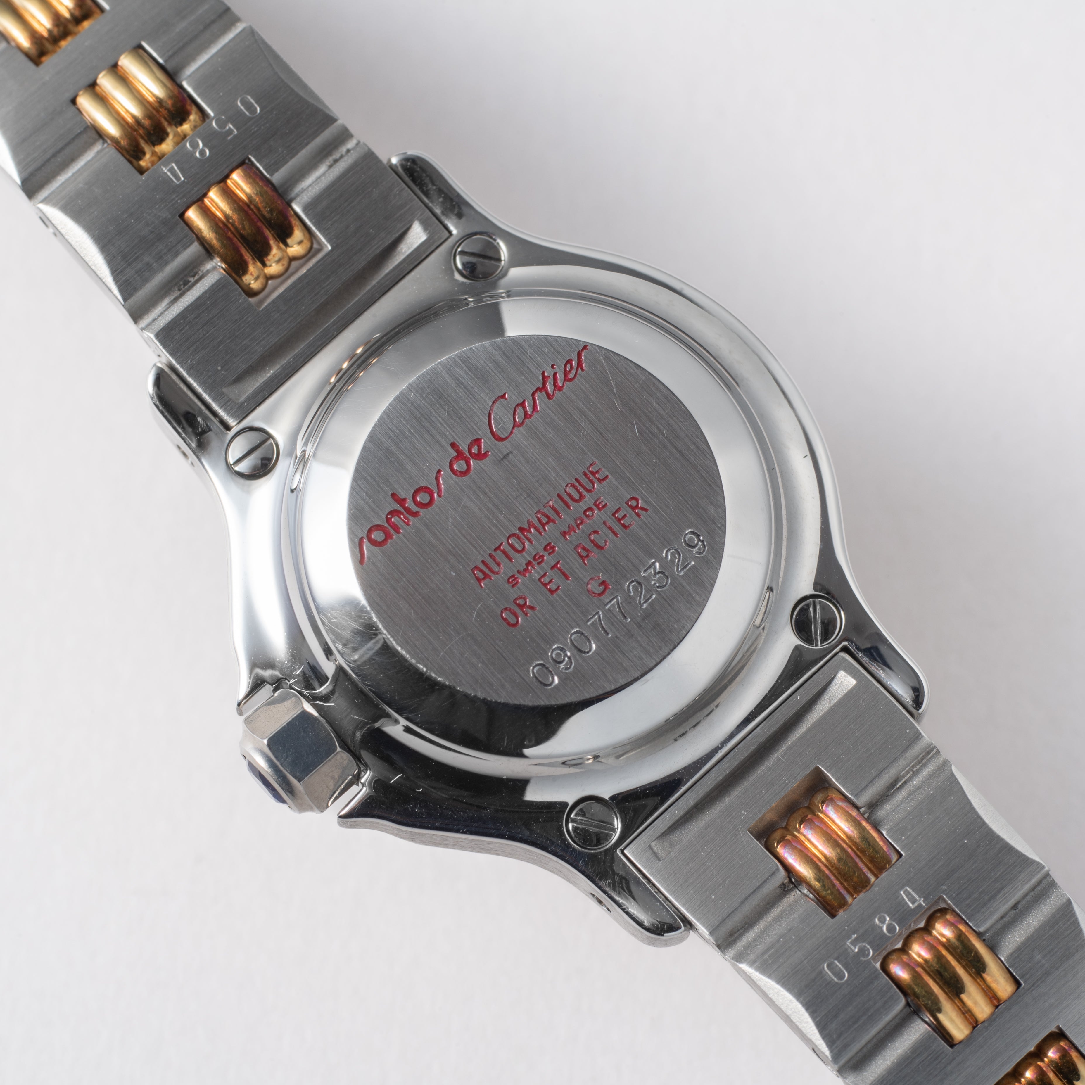 カルティエ サントス オクタゴン SMサイズ コンビ 1980年代 箱、ギャラ付き