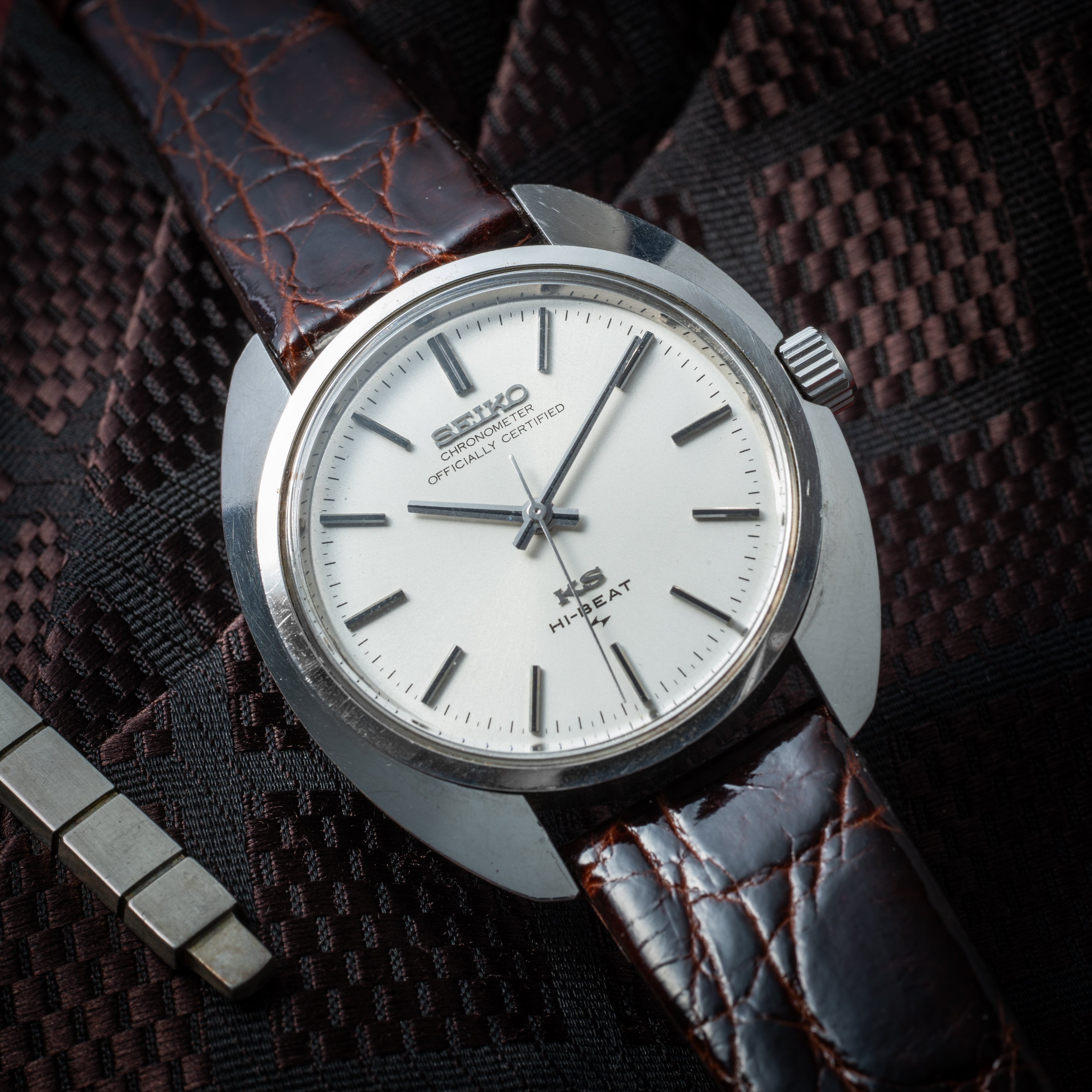 キングセイコー クロノメーター 1970年製/昭和45年製 45KS Ref.45-8010 ハイビート 純正尾錠付き