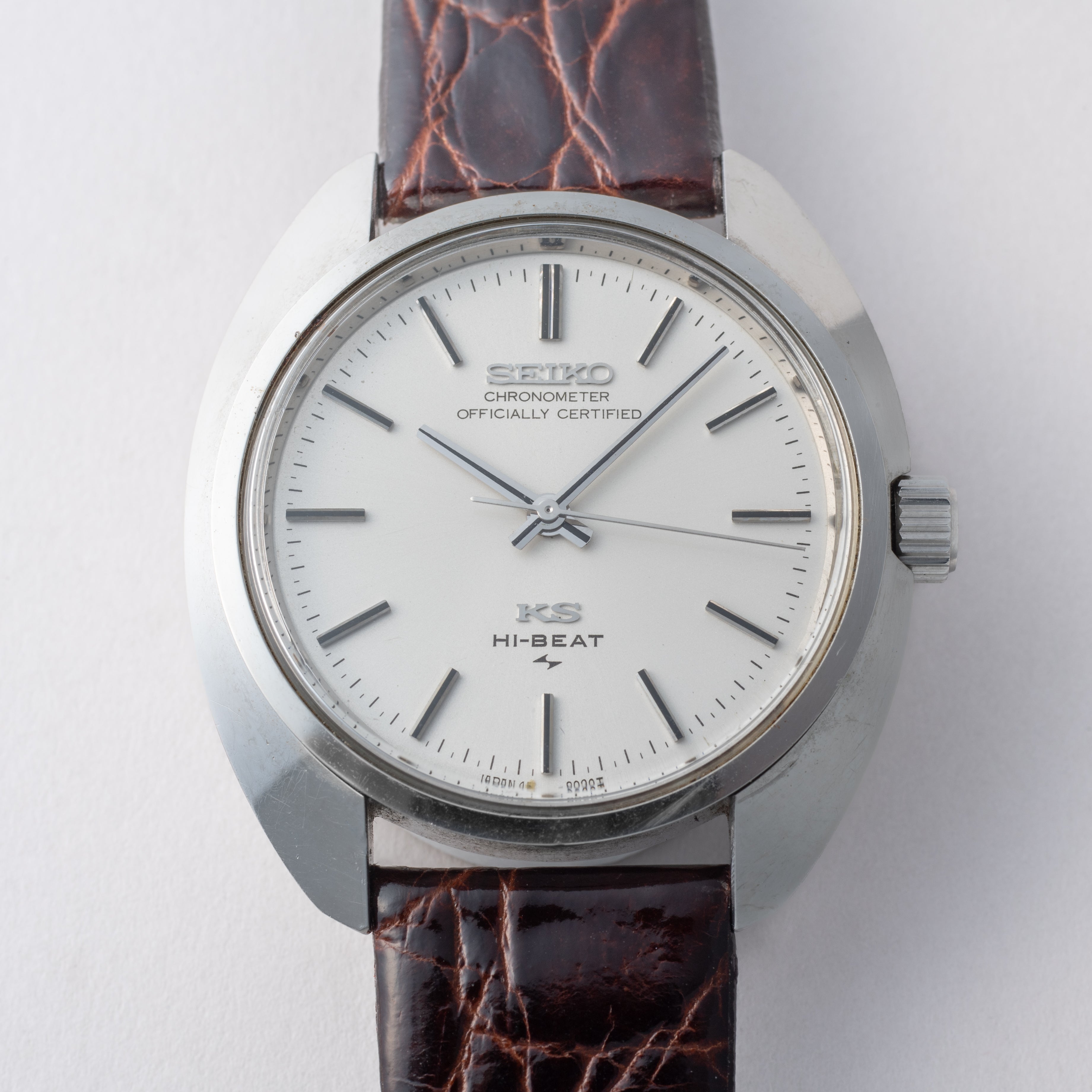 キングセイコー クロノメーター 1970年製/昭和45年製 45KS Ref.45-8010 ハイビート 純正尾錠付き