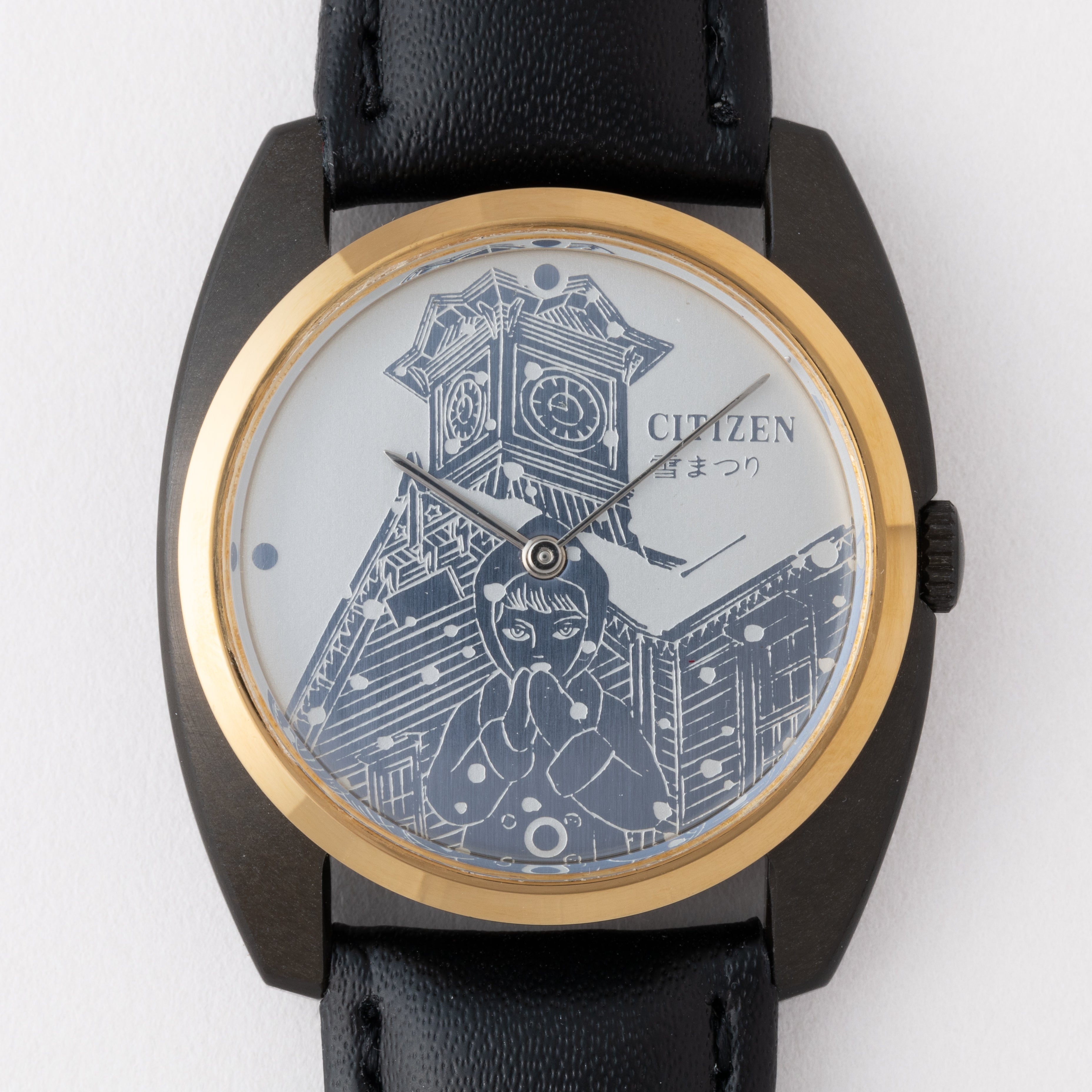 シチズン 雪祭り 1973年製 手巻き Ref.4-674626TA ブラックケース