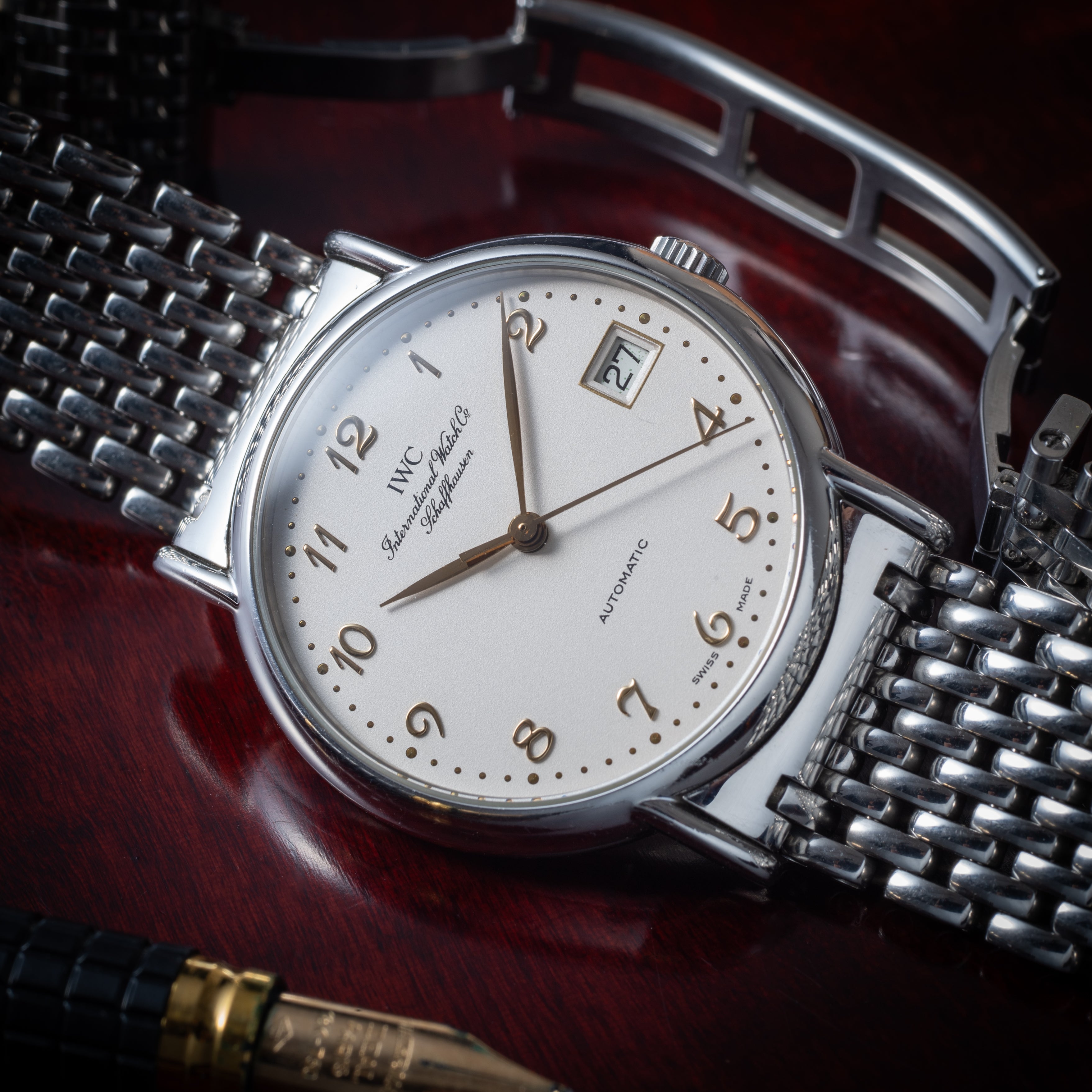 IWC ポートフィノ デイト アラビアダイヤル 1991年製 純正ブレス付き