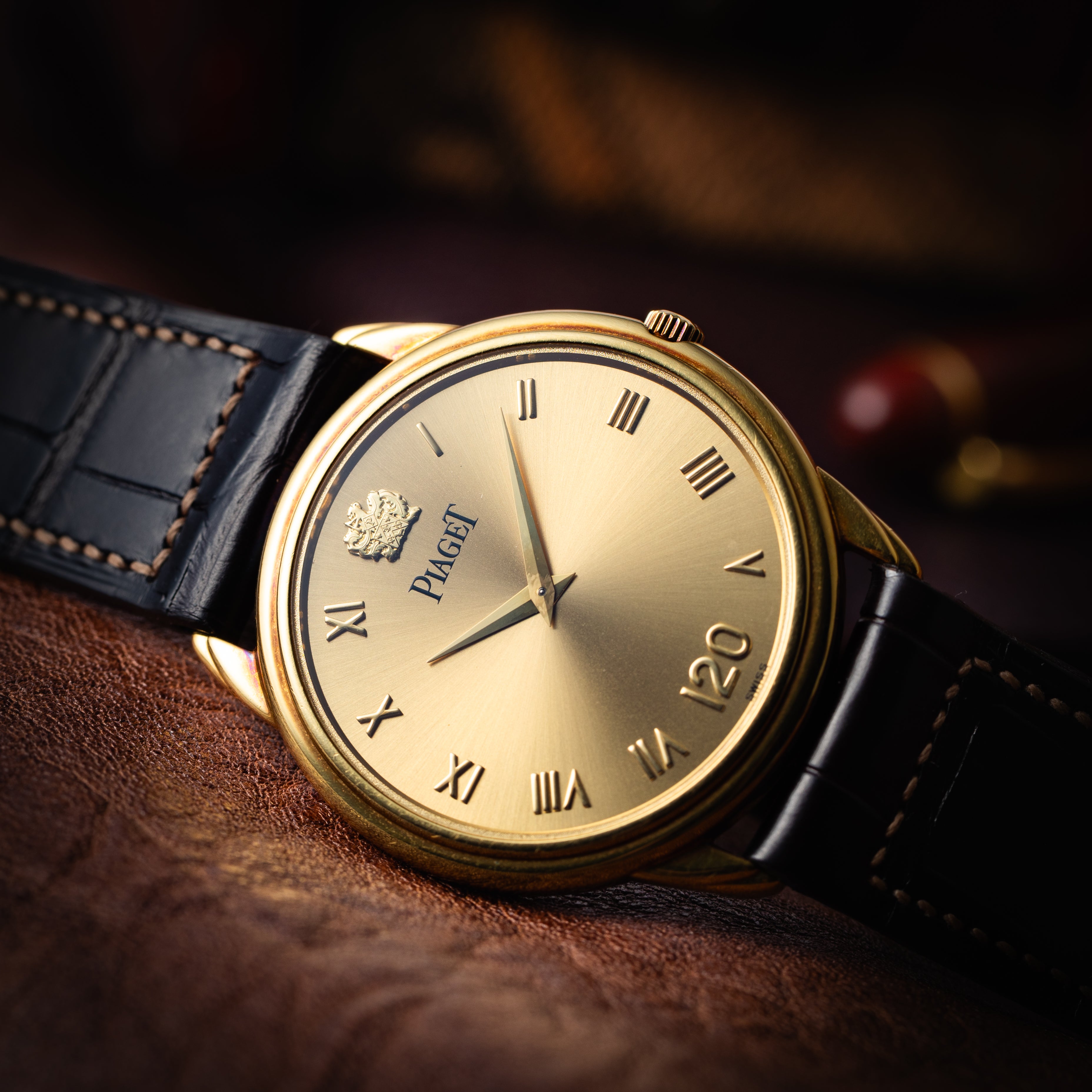 ピアジェ ラウンドケース 18金無垢 1994年製 手巻き 120周年記念 99本限定モデル 純正尾錠付き