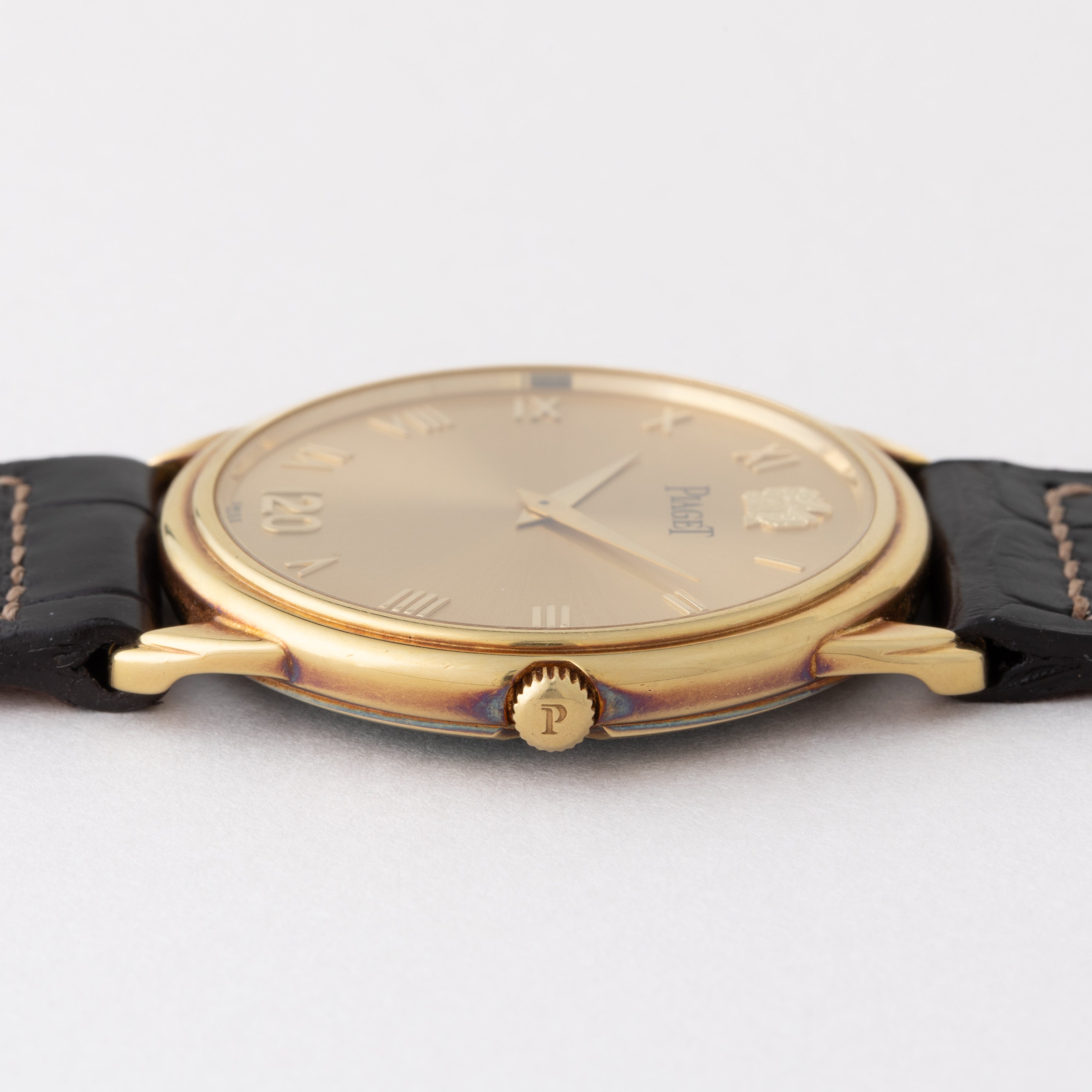 ピアジェ ラウンドケース 18金無垢 1994年製 手巻き 120周年記念 99本限定モデル 純正尾錠付き