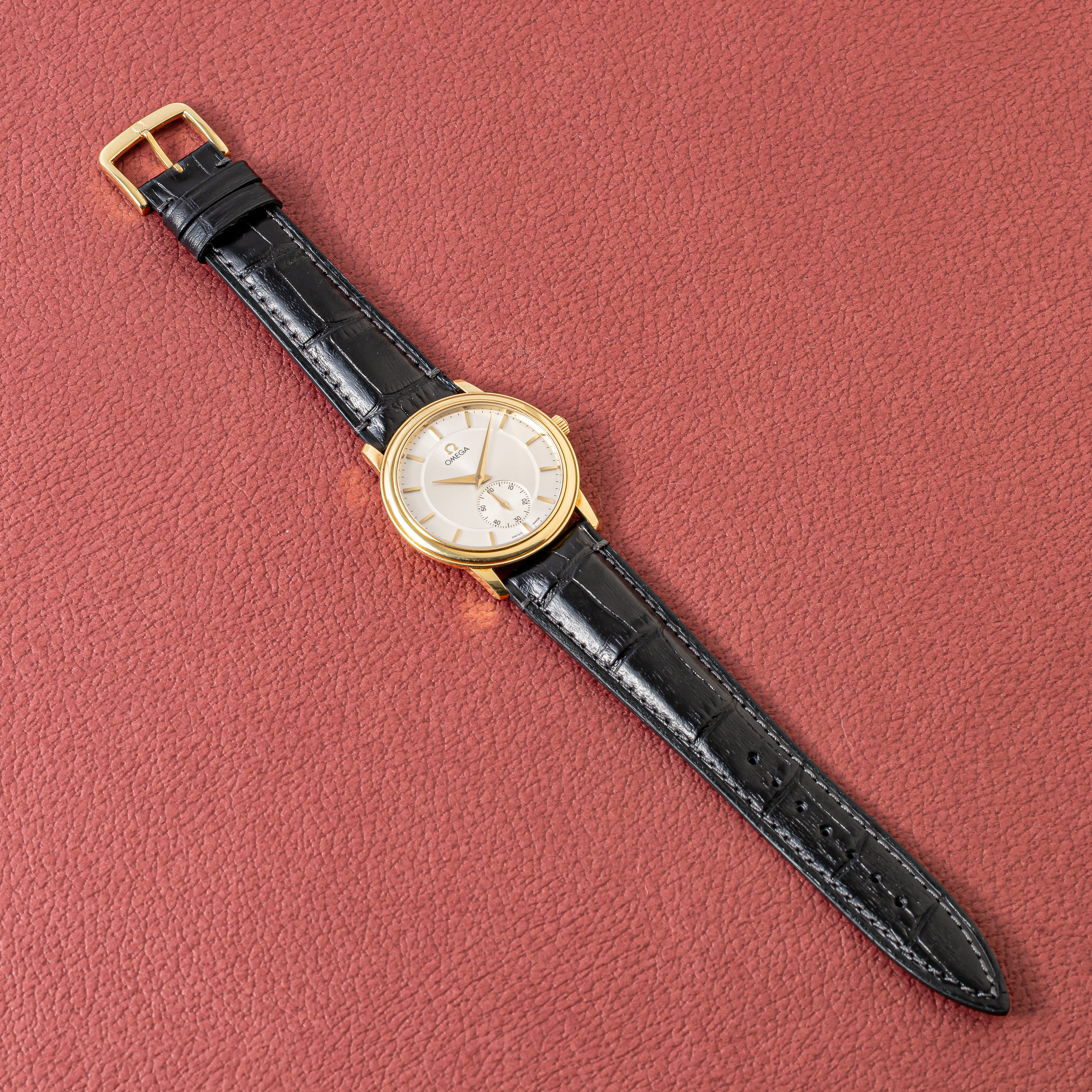 オメガ デ・ヴィル 1993年製 プレステージ 18金無垢ケース 純正GF尾錠Ref.125.0050