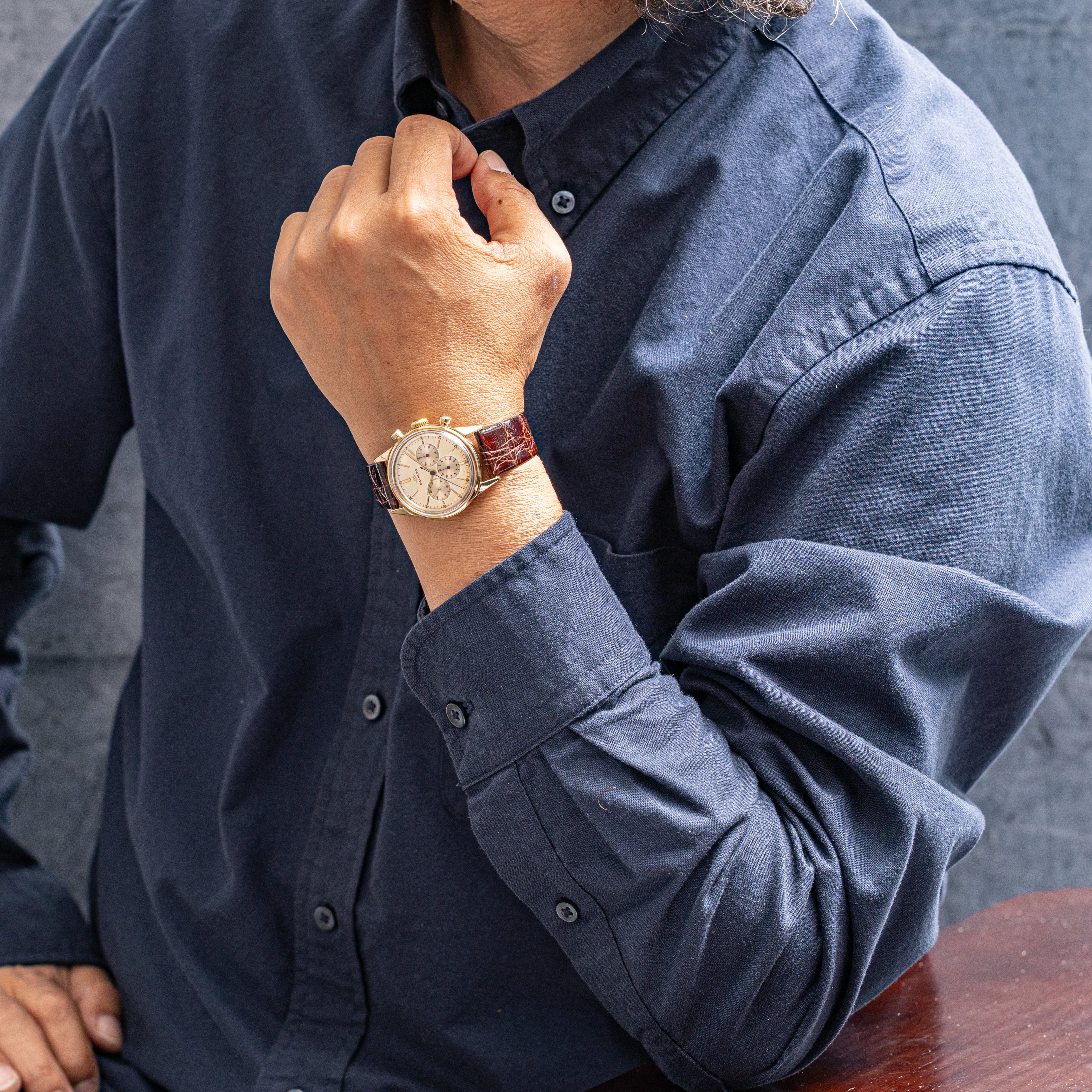 モバード 3レジスタークロノグラフ 14金無垢ケース 1960年代 Cal.95M