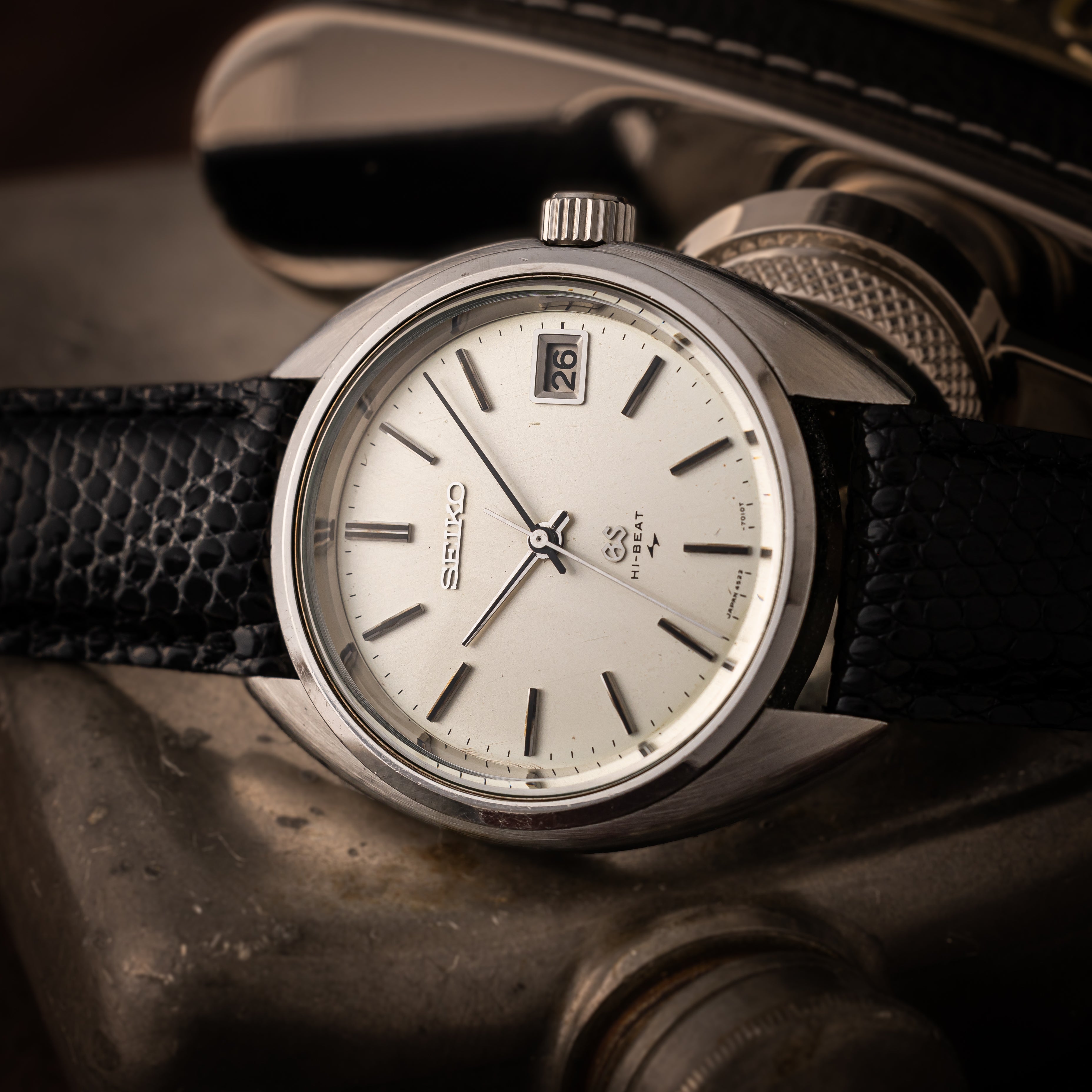 グランドセイコー 1970年製/昭和45年製 Cライン Ref.4522-7010 45GS 純正革ベルト付き