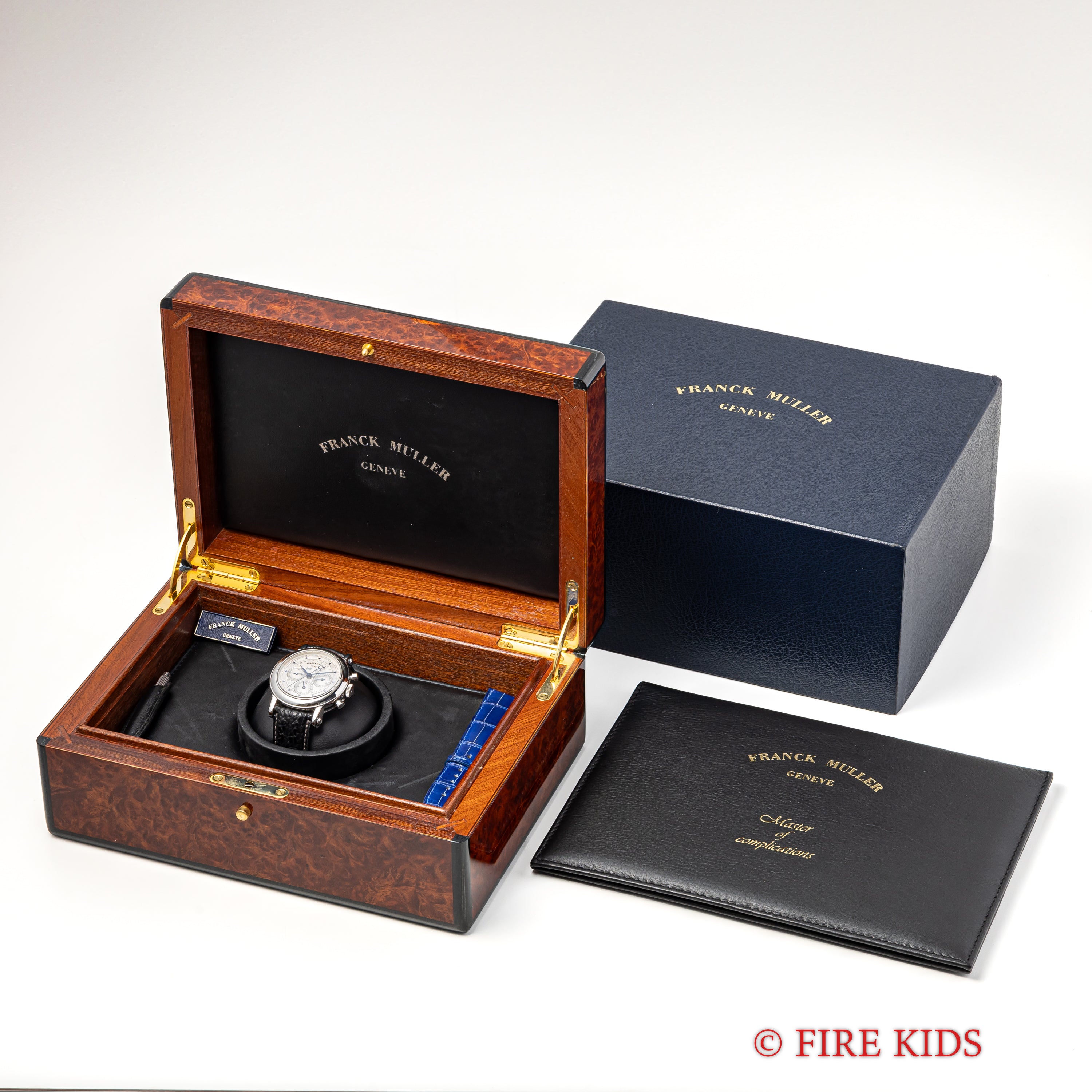 フランクミュラー スターダイヤル トリプルカレンダークロノグラフ Ref.7000CC 手巻き 1990年代製 箱、ギャラ、オリジナル革ベルト、純正尾錠付き