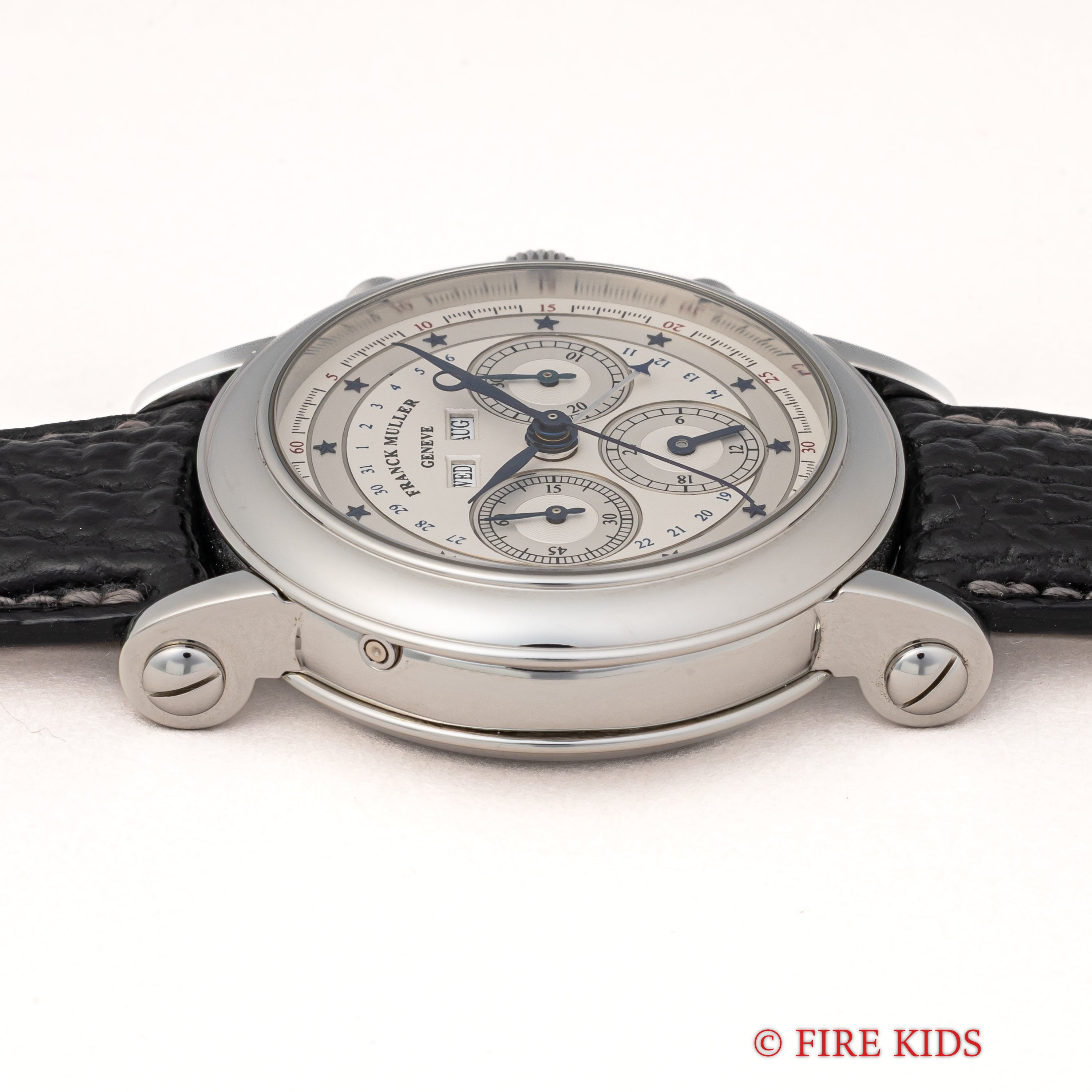 フランクミュラー スターダイヤル トリプルカレンダークロノグラフ Ref.7000CC 手巻き 1990年代製 箱、ギャラ、オリジナル革ベルト、純正尾錠付き