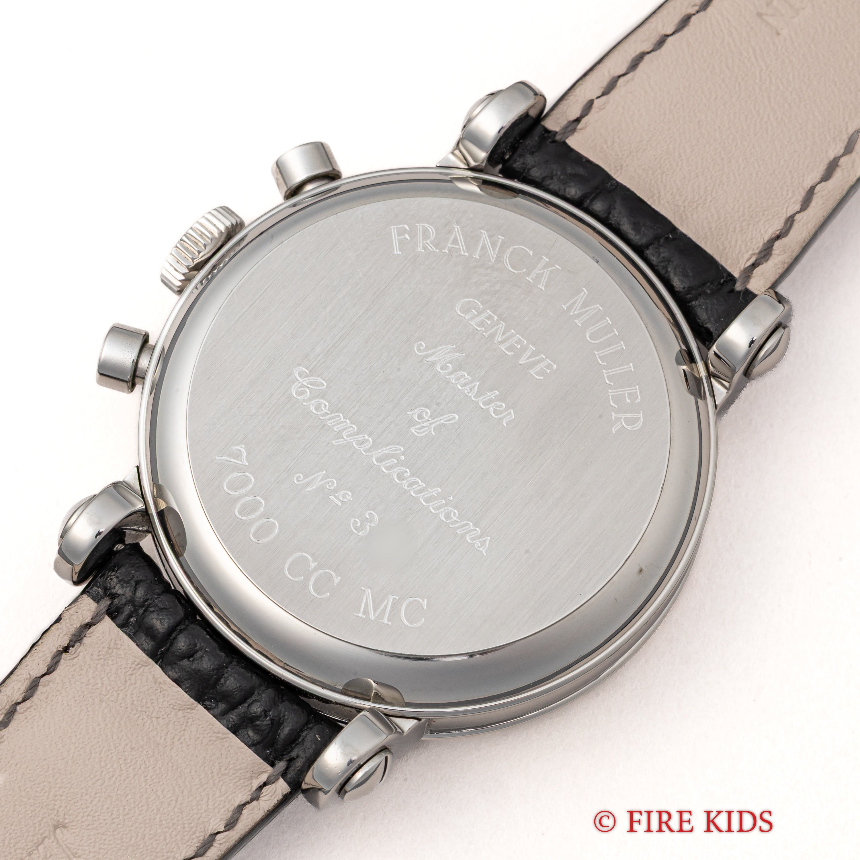 フランクミュラー スターダイヤル トリプルカレンダークロノグラフ Ref.7000CC 手巻き 1990年代製 箱、ギャラ、オリジナル革ベルト、純正尾錠付き